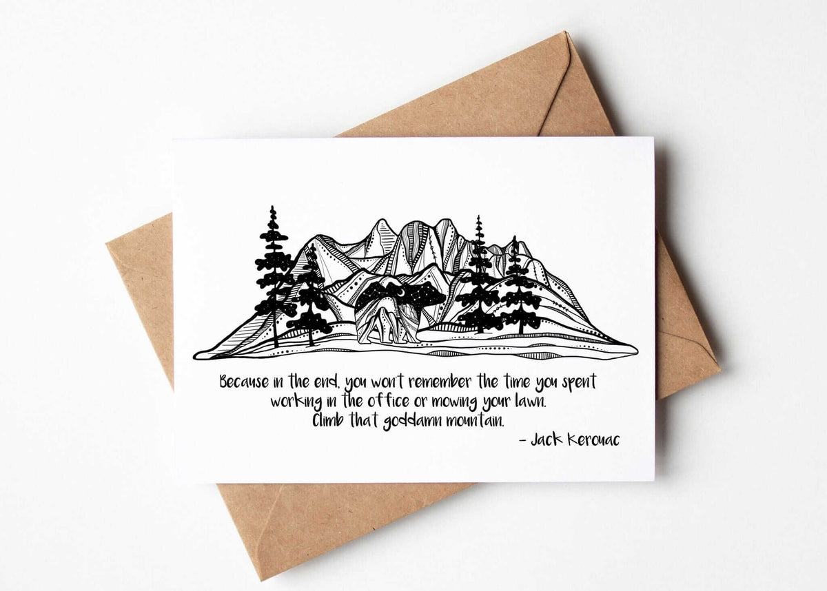 Climb that Mountain Greeting Card