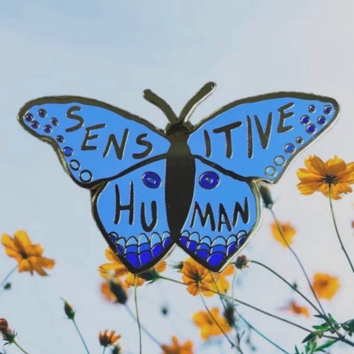 Butterfly Sensitive Human Pin