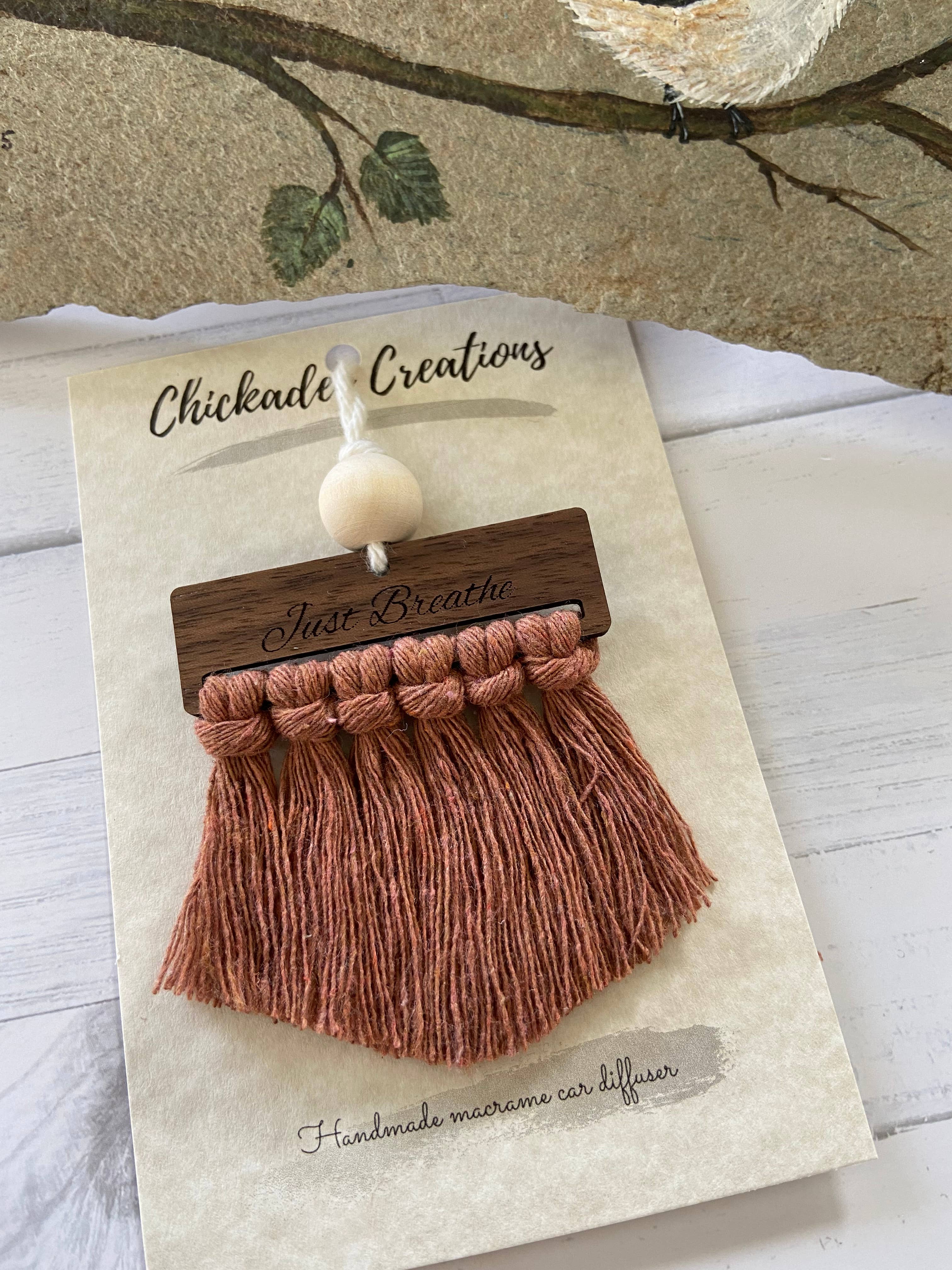 Macrame Car Diffuser Just Breathe
