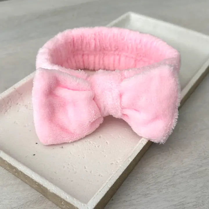 Spa Bow Headband Pink