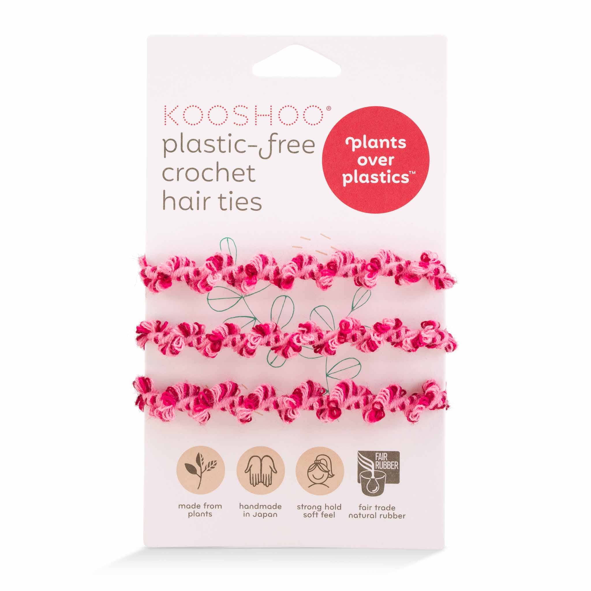 Crochet Hair Ties Hot Jam Pink