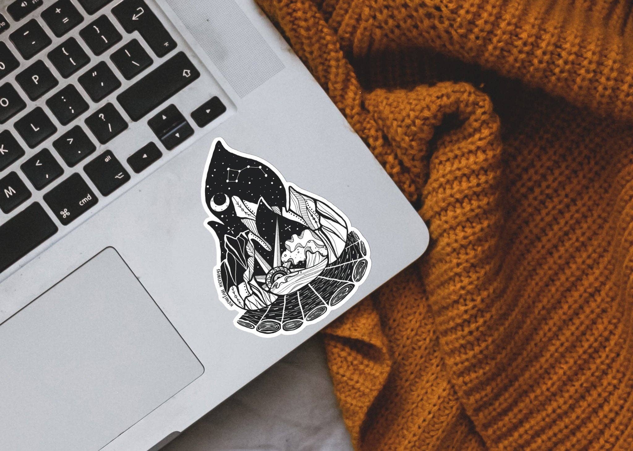 Campfire Art Sticker