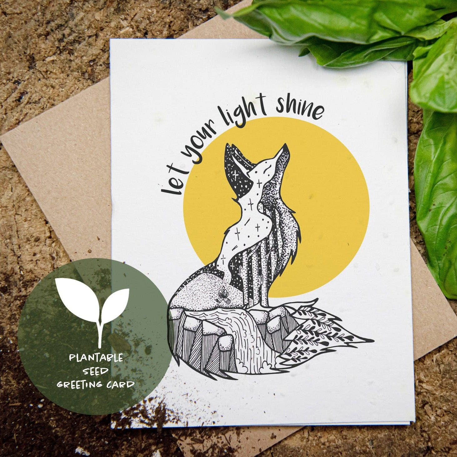 Plantable Basil Seed Card; Let Your Light Shine