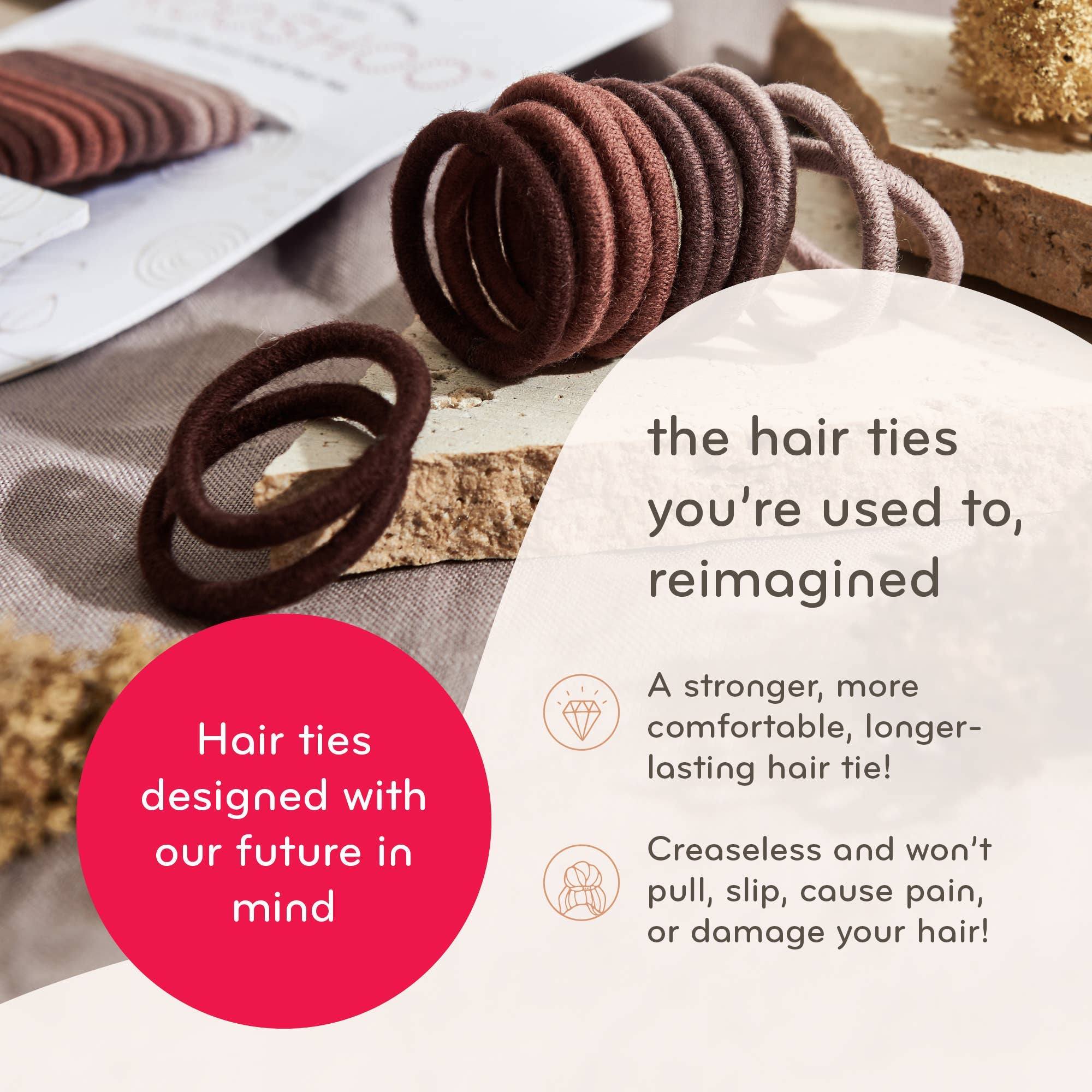 KOOSHOO Hair Ties - Mini 12-pack Dark Hues