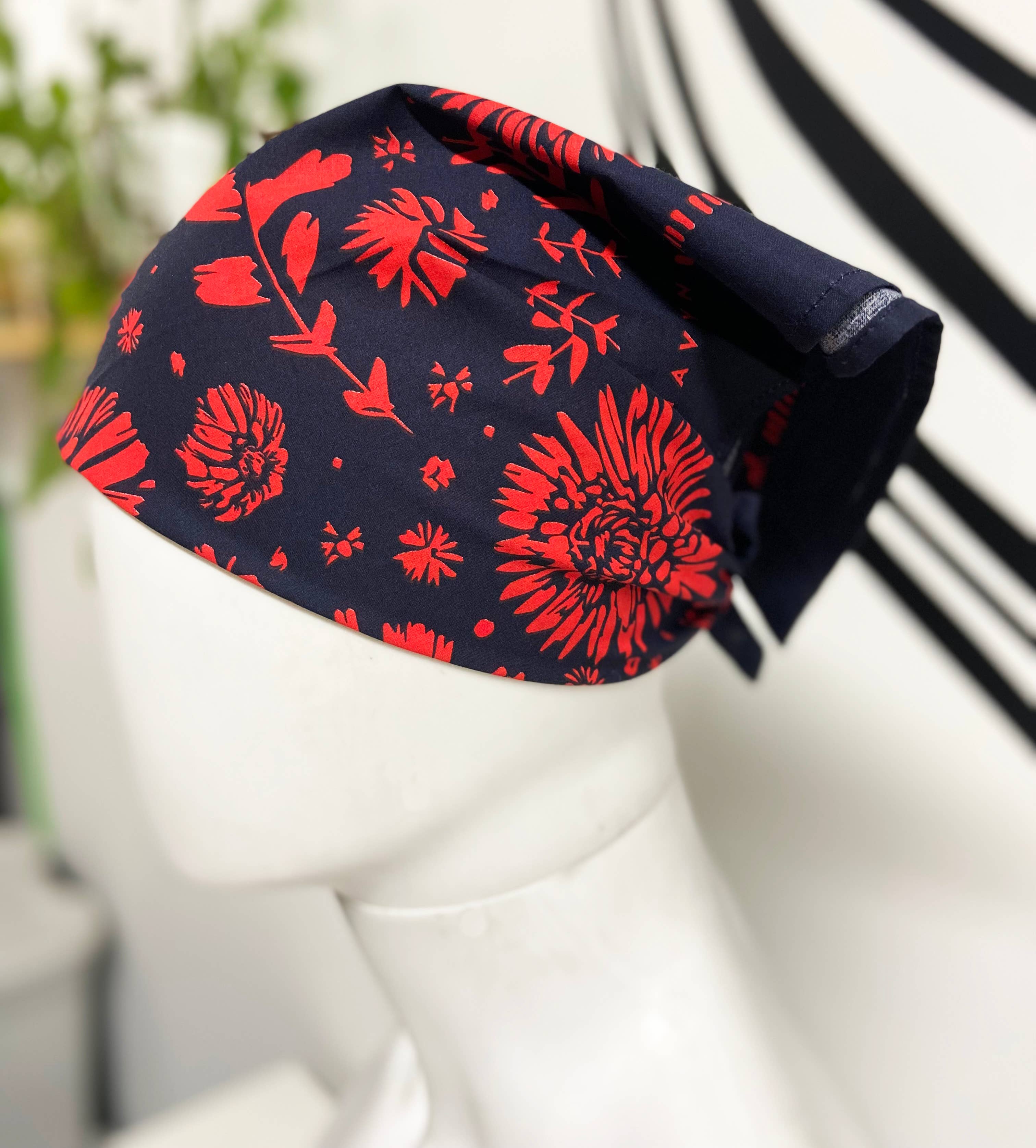 HAVYN Bandana Flower Red + Navy