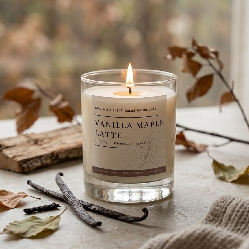 Soy Candle Tumbler Jar | Vanilla Maple Latte