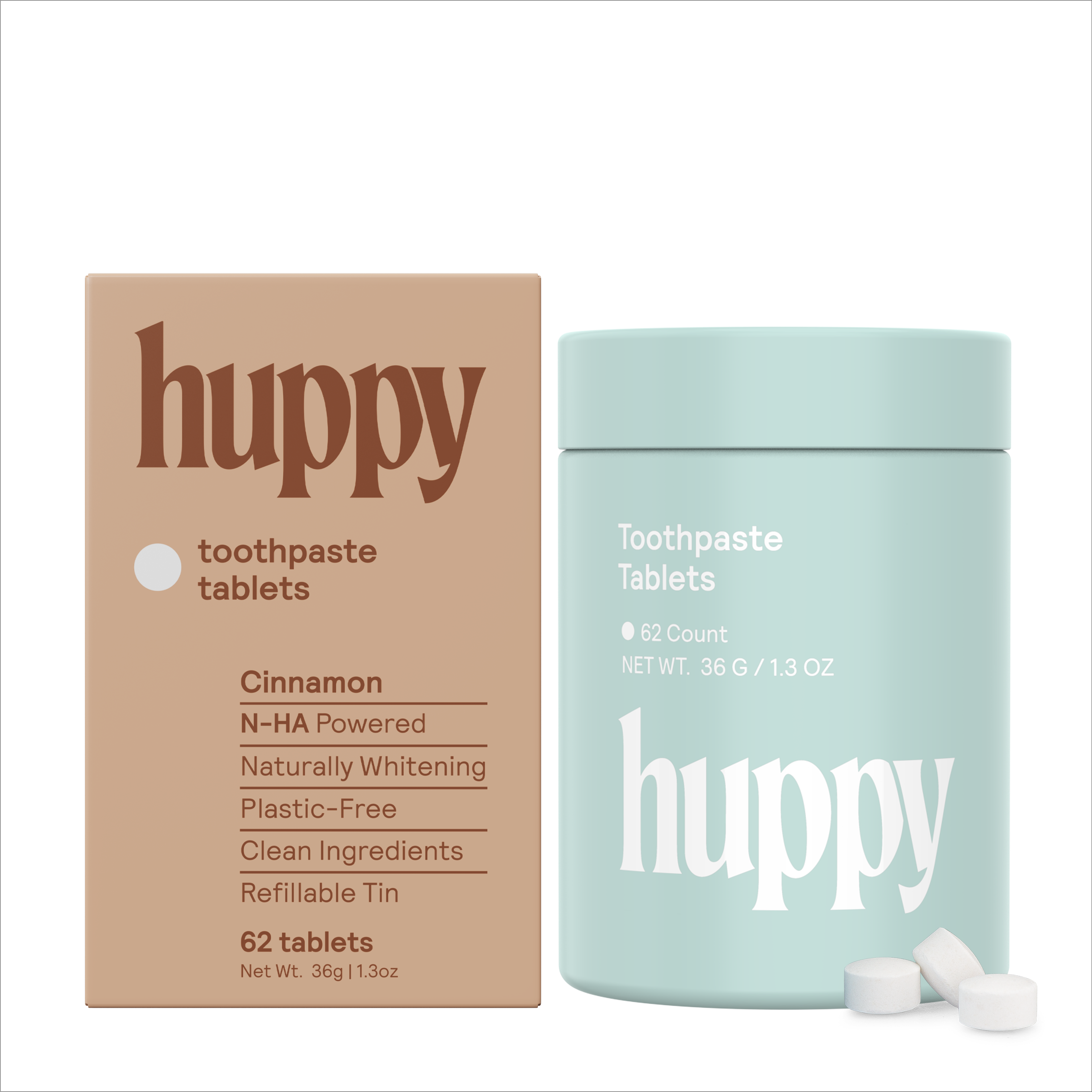 HUPPY Toothpaste Tablets Cinnamon Tin