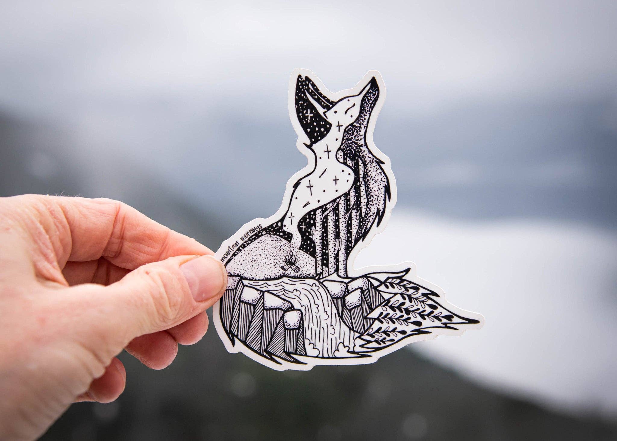 Fox Art Sticker