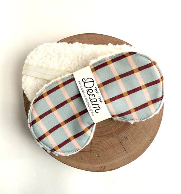 Sleep Mask | Cornflower Plaid
