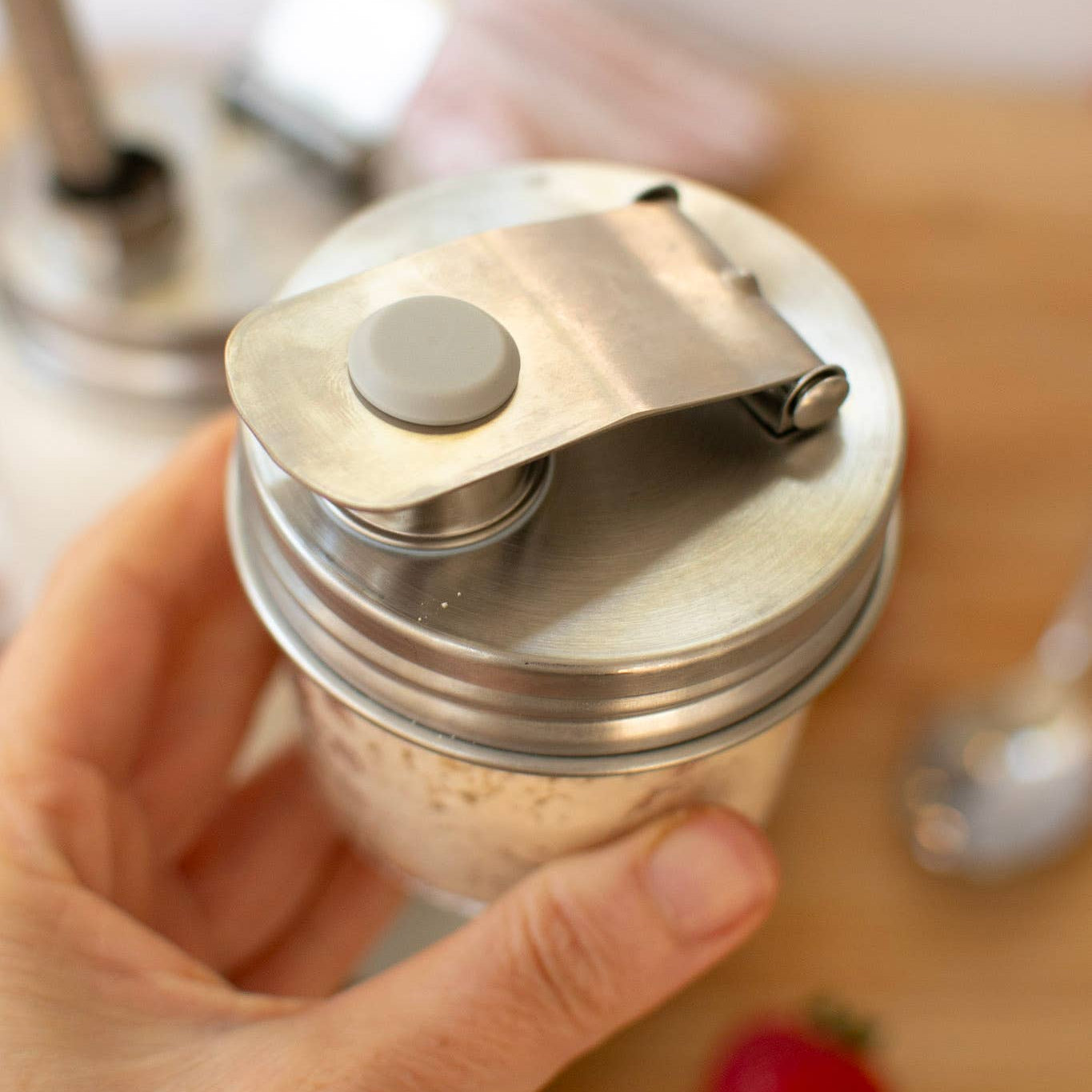 Stainless Steel Mason Jar Pour Top Wide Mouth