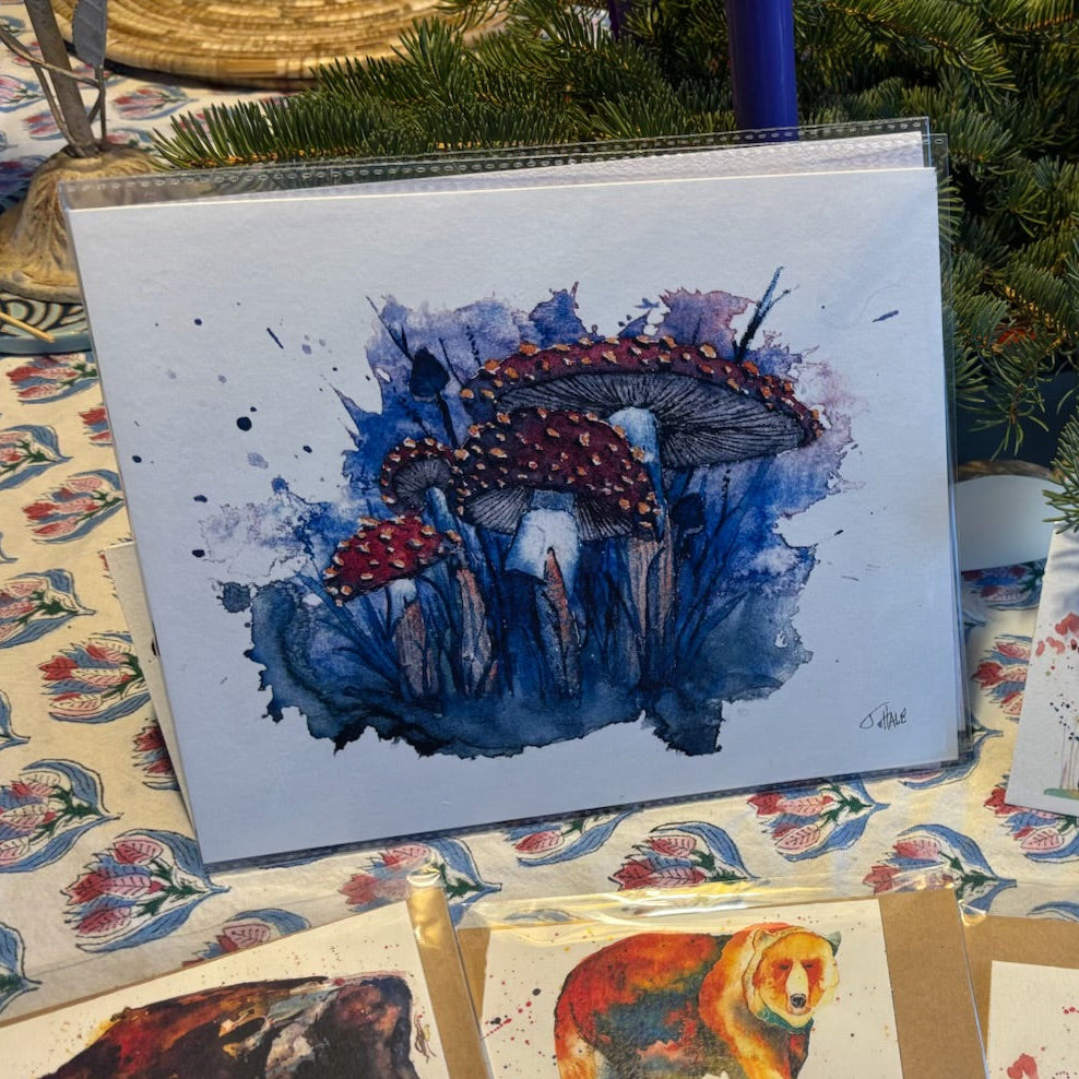 Mushroom Watercolor Greeting Card