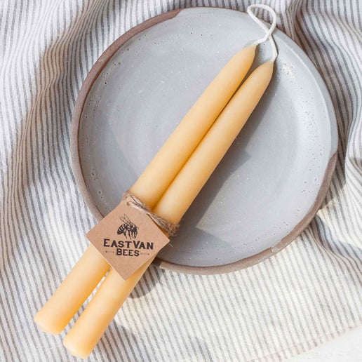 Eastvan bees - 9" Beeswax Taper Candles