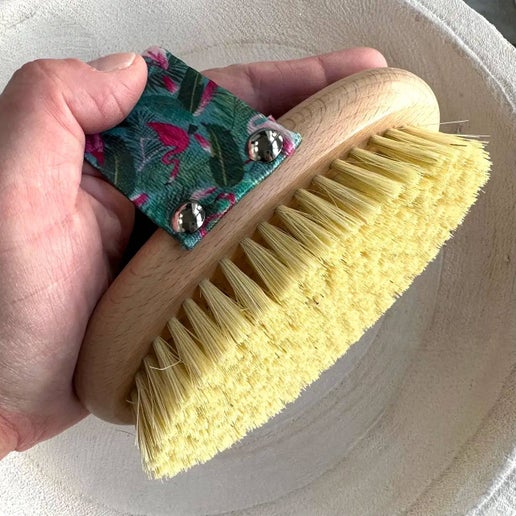 Dry Body Brush - Sisal Flamingo