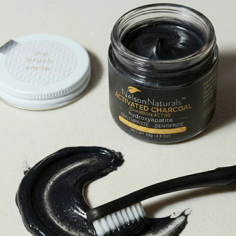 Nelson Naturals Toothpaste Charcoal with Hydroxyapatite