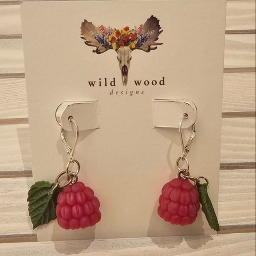 Wild Wood Design - Raspberry Earrings