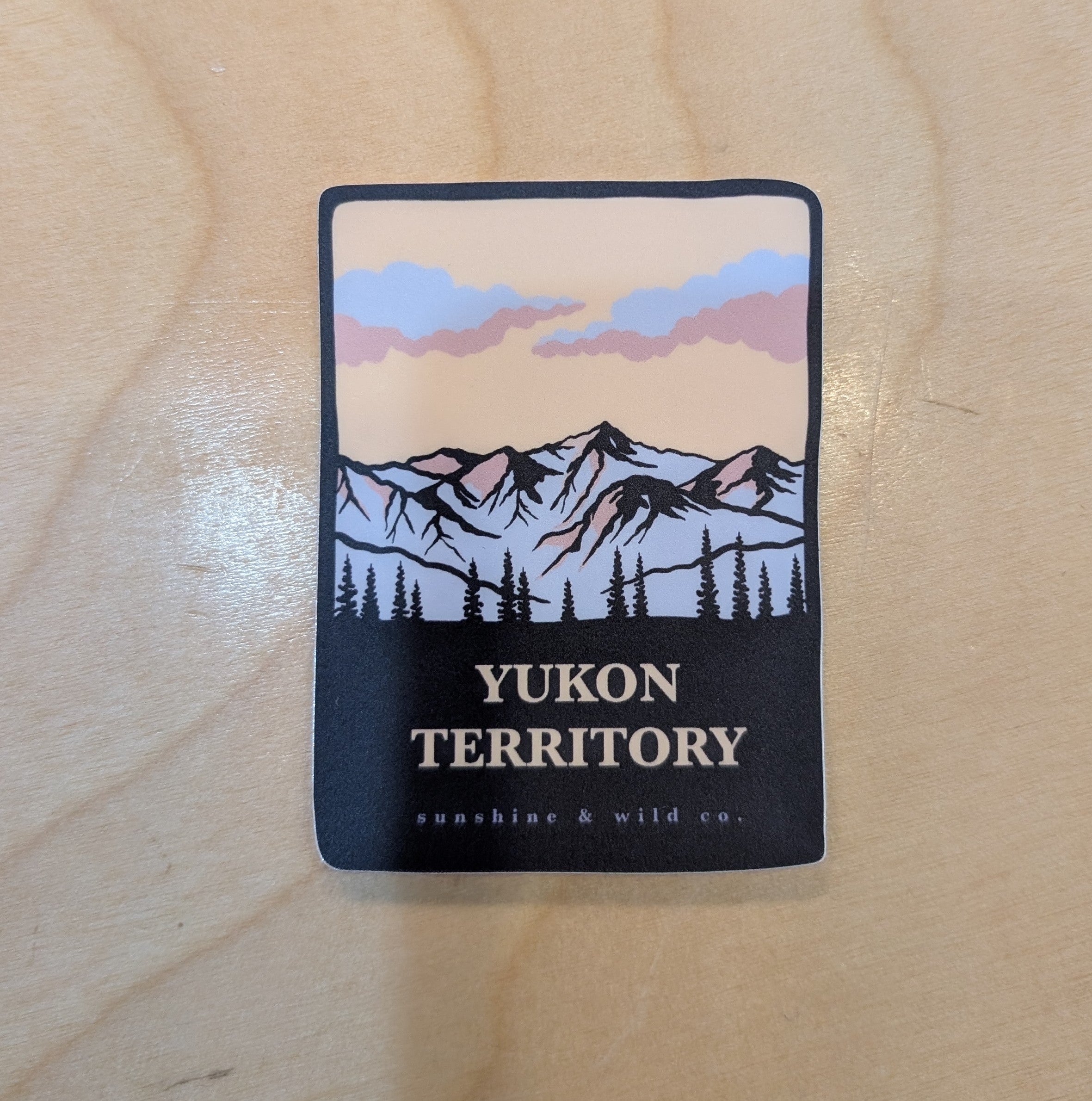 Sunshine & Wild Sticker - Yukon Territory Square