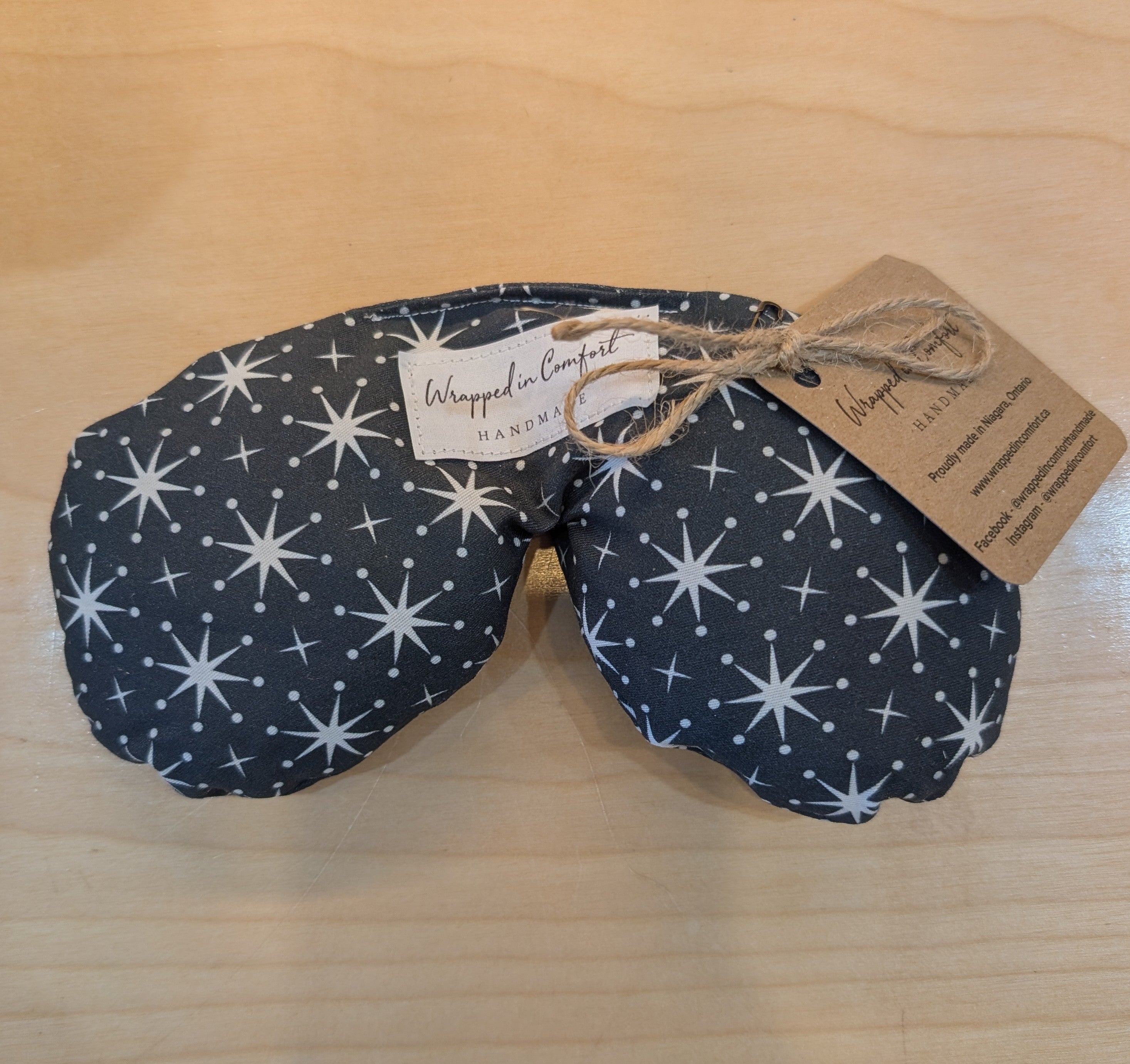 Organic Cotton Eye Pillow Navy Star