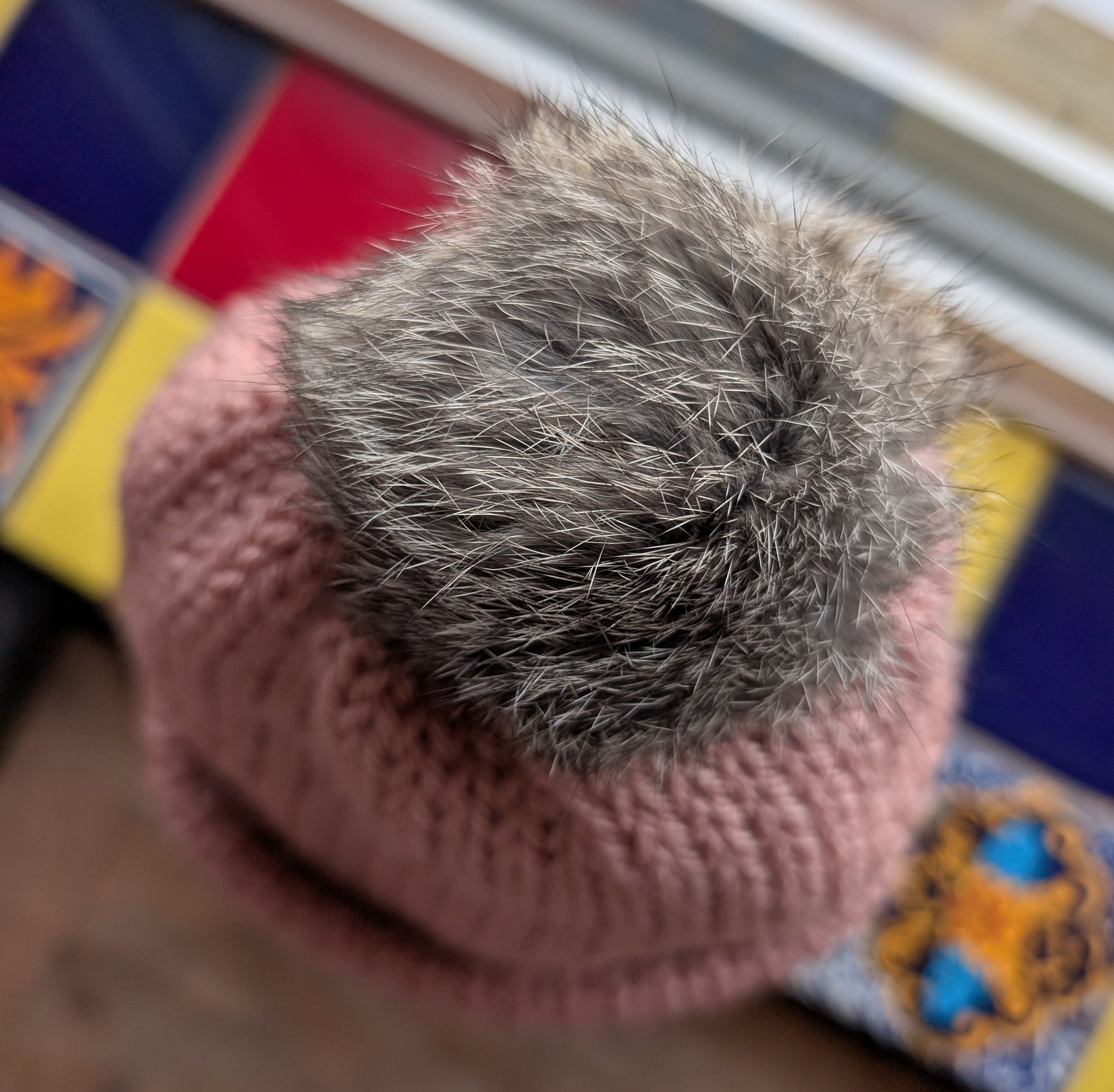 Morris Knits - Toque with Rabbit Pom-Pom