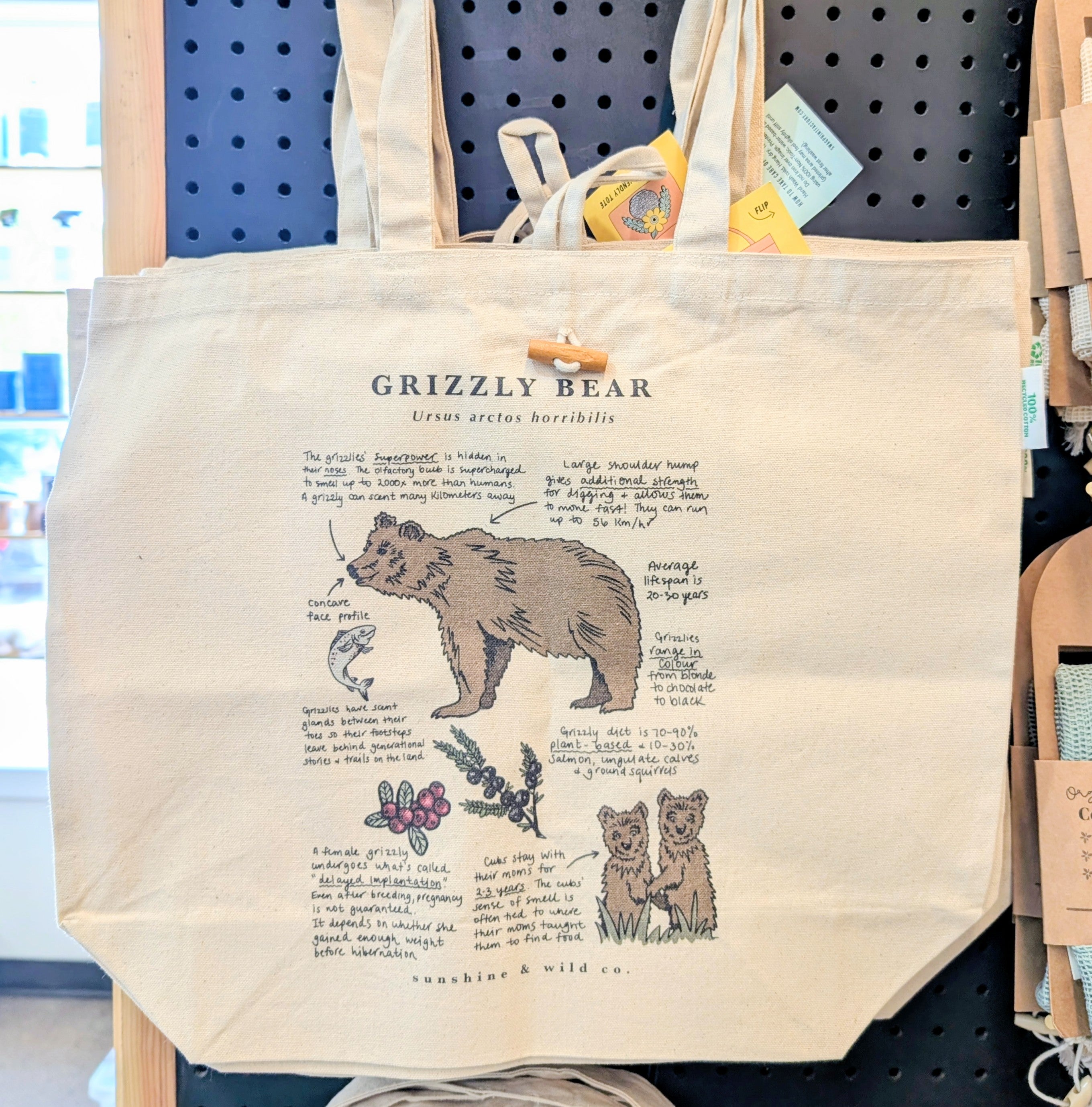 Grizzly Bear Tote Bag