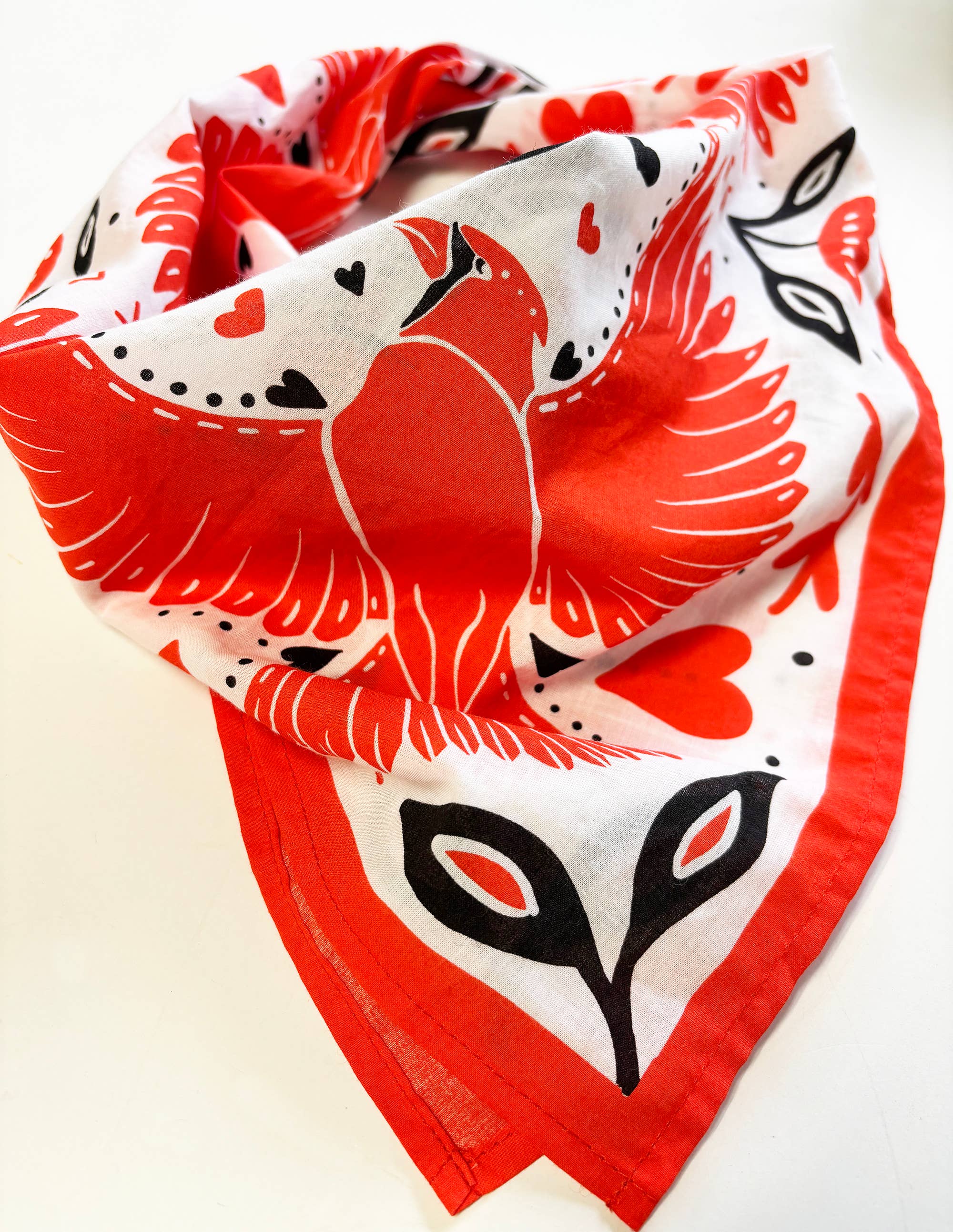 Cardinals and Tulips Bandana