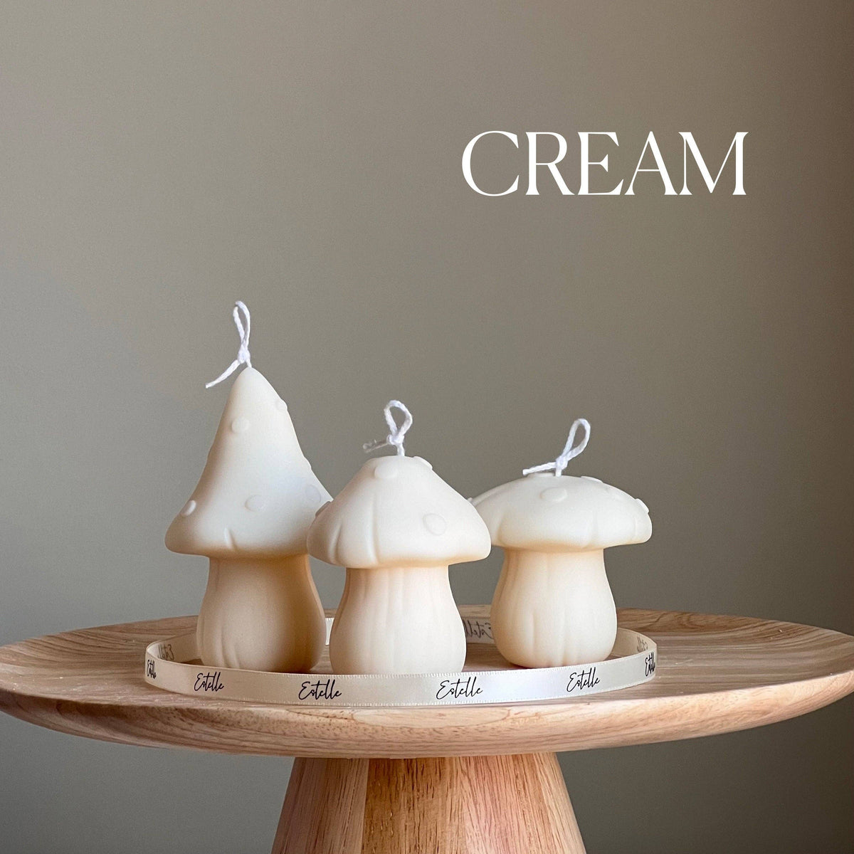 Mushroom Soy Candle | Cream
