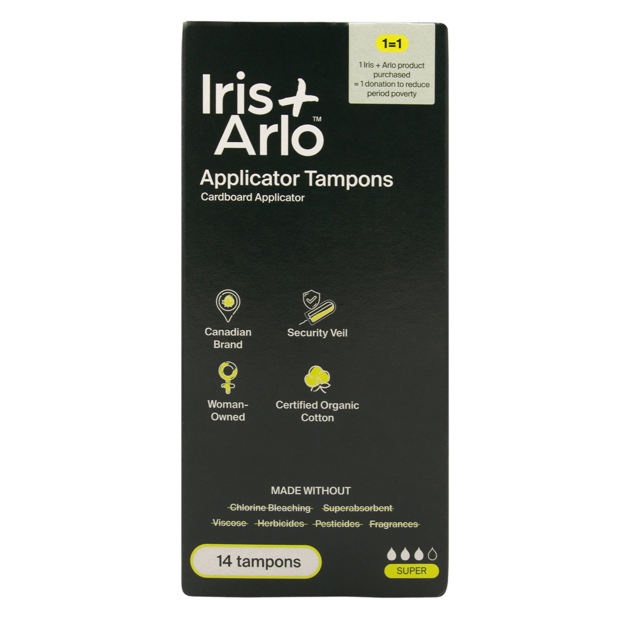 Iris + Arlo Organic Tampons with Applicator