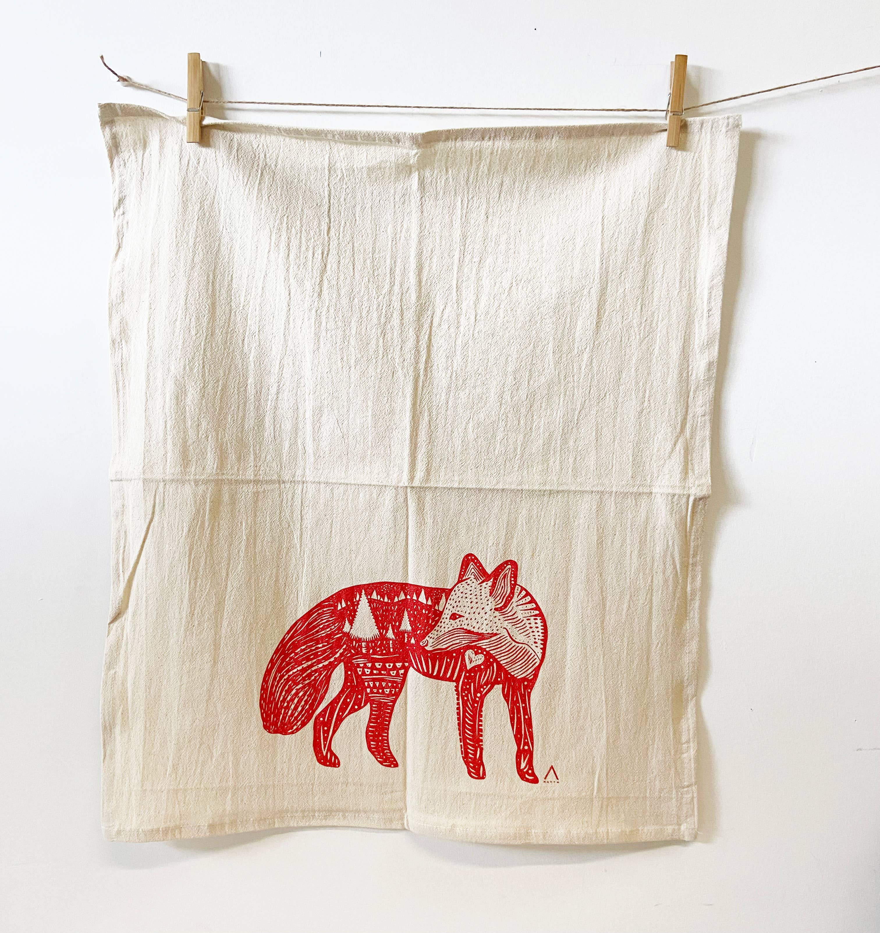 HAVYN Organic Tea Towel Orange Fox