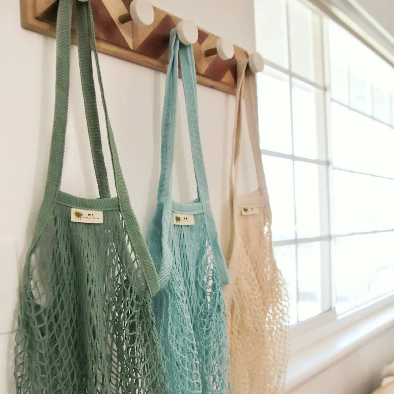 Mesh Market Bag - Pastel Blue