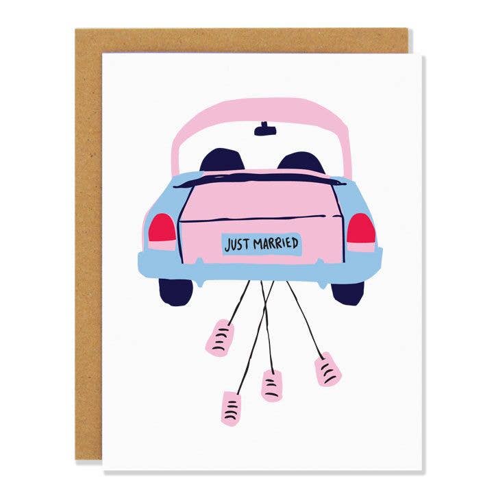 Just Married Greeting Card