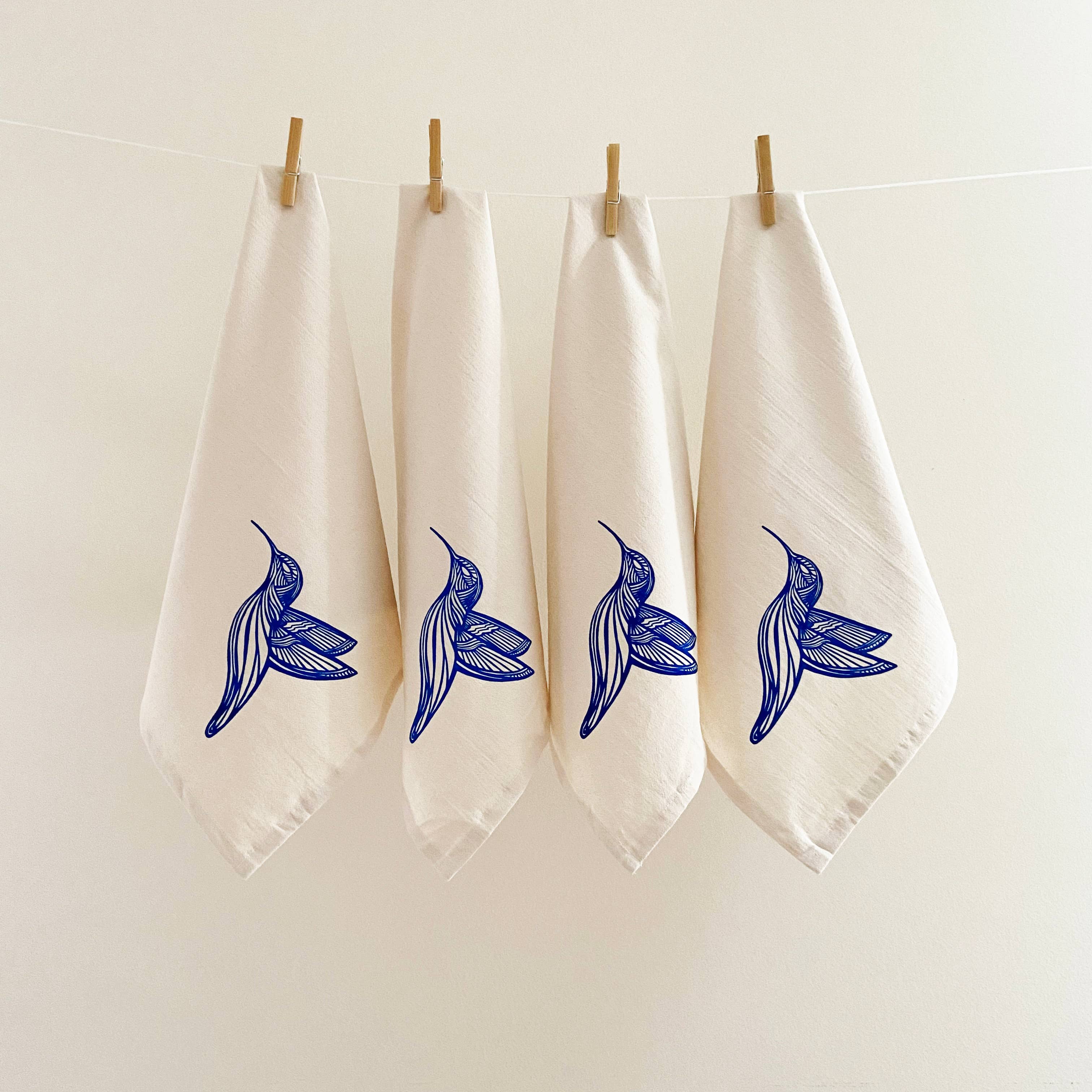 HAVYN Napkin Set Blue Hummingbird
