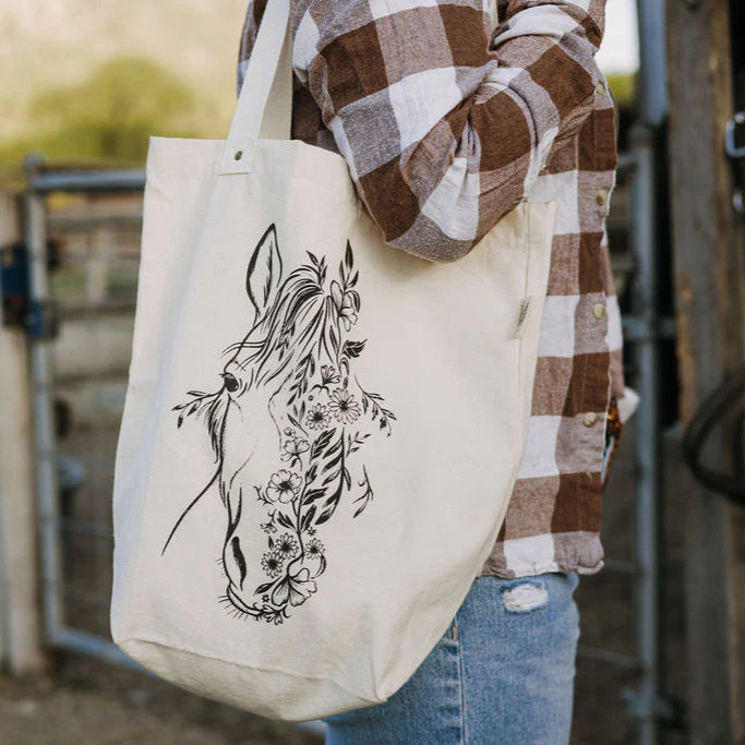 Tote Bag - Floral Horse