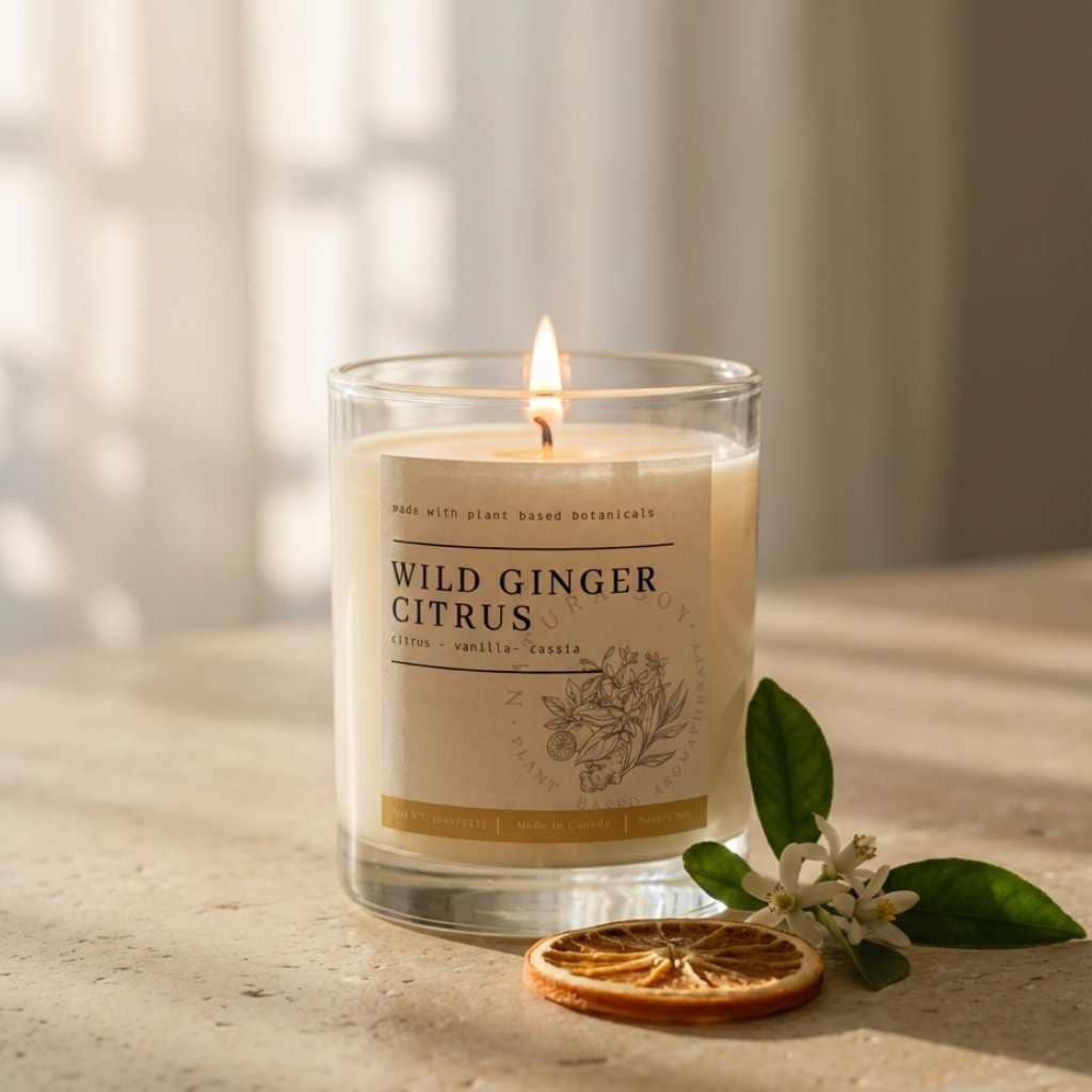 Soy Candle Tumbler Jar - Vanilla Fig Leaf