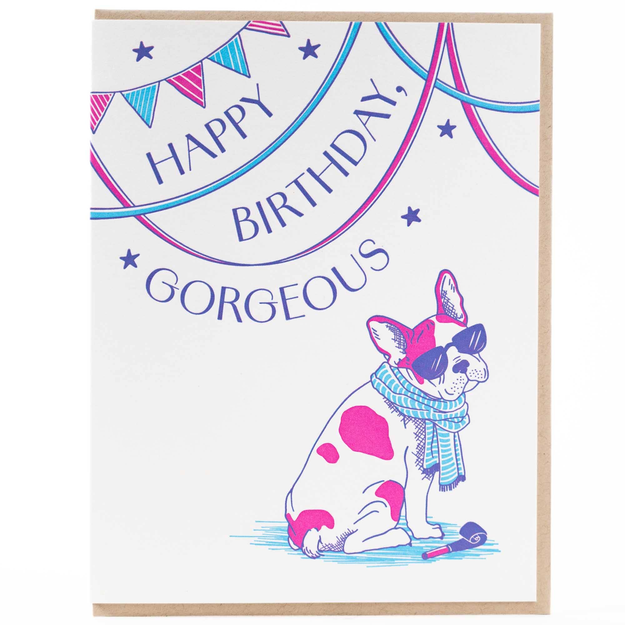 Birthday Frenchie Card