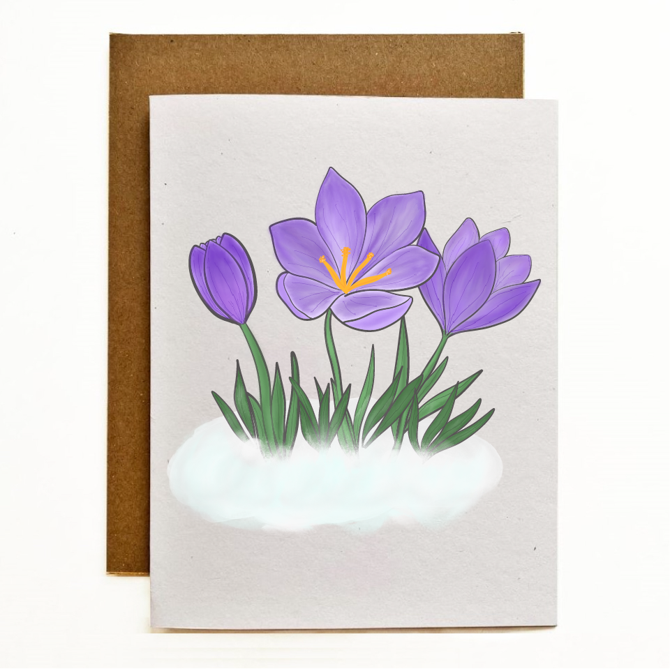 Crocus Greeting Card