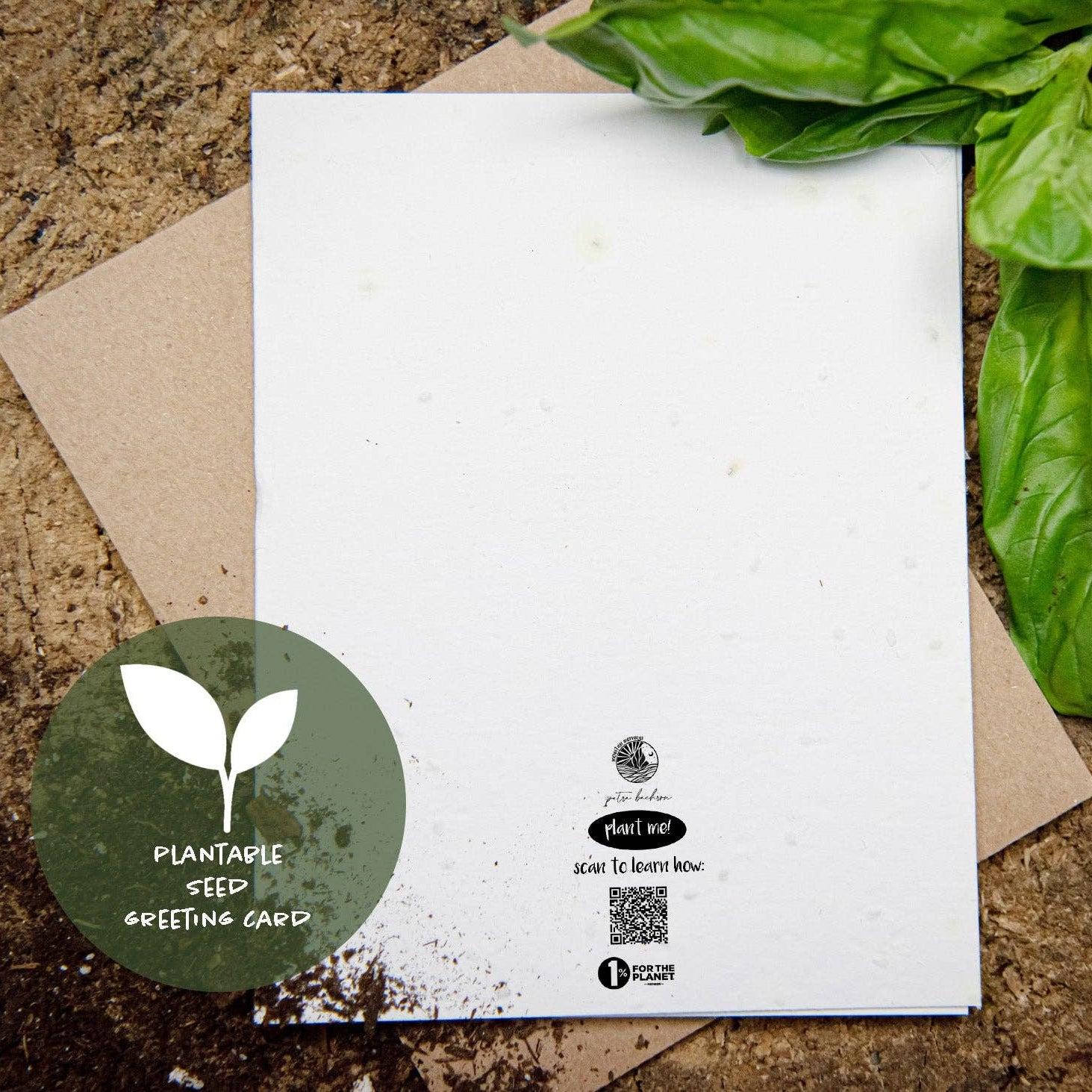 Plantable Basil Seed Card; Thank You For Helping Me Grow