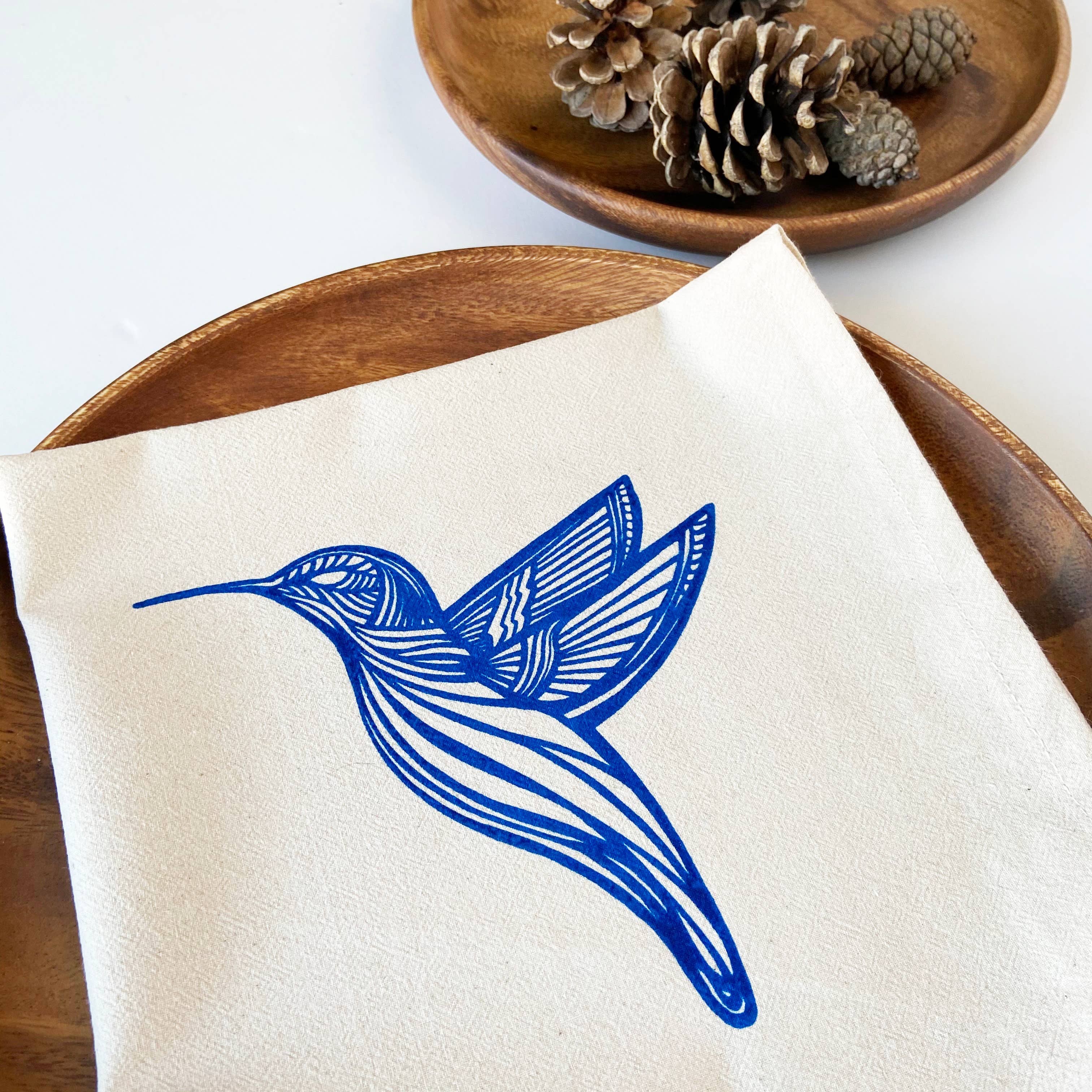 HAVYN Napkin Set Blue Hummingbird