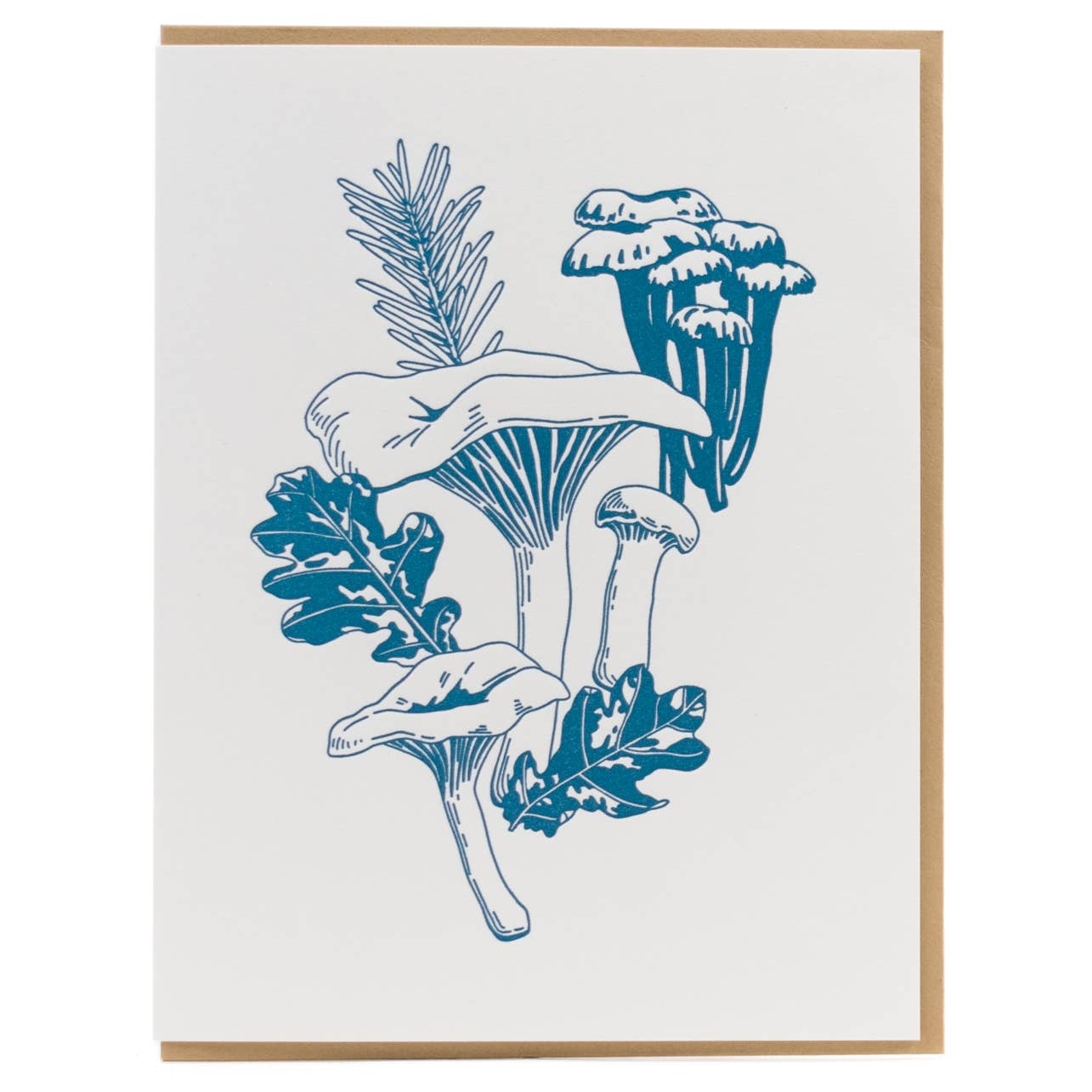 Forest Foraging Chanterelle Mushroom Card