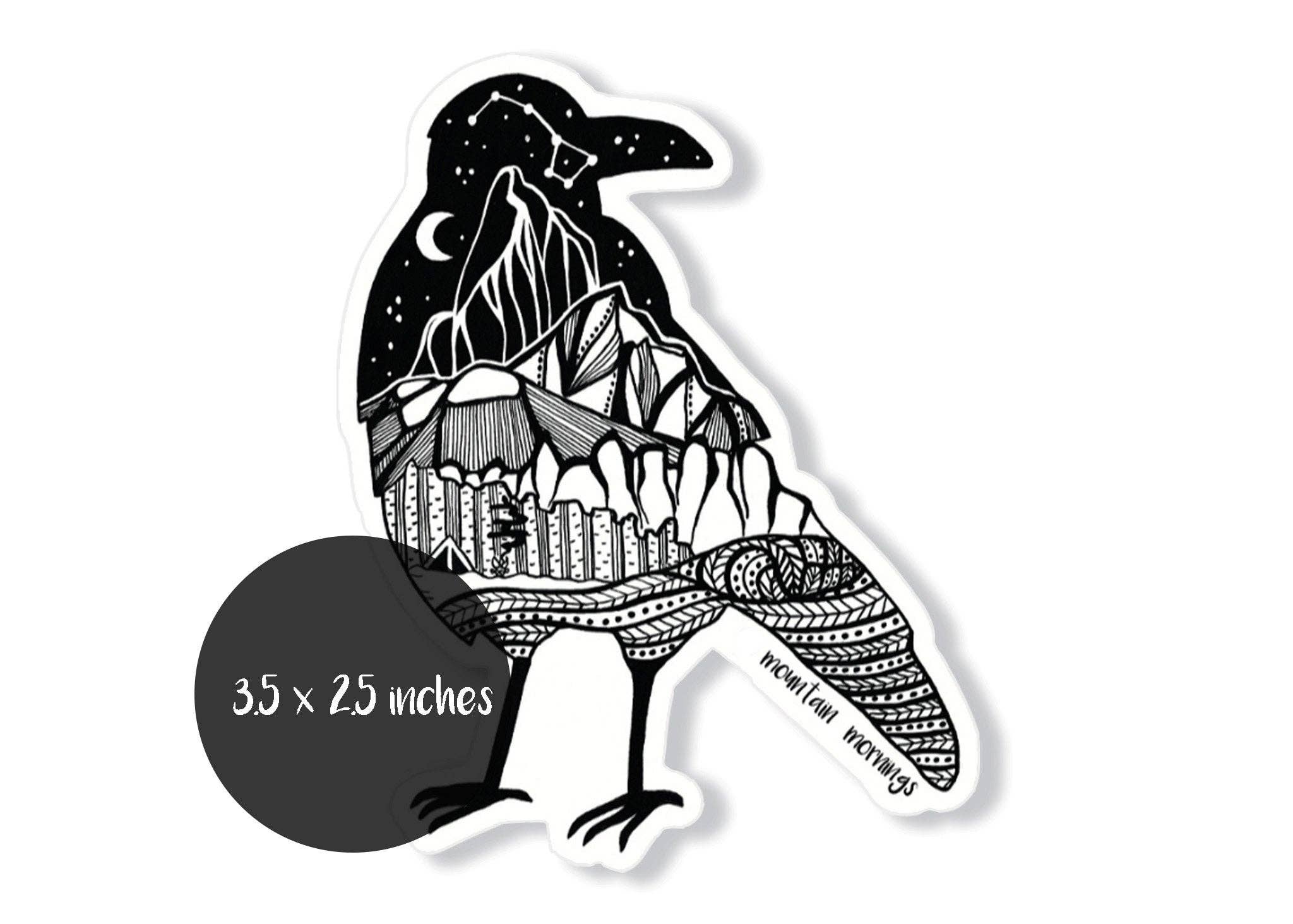 Crow Art Sticker