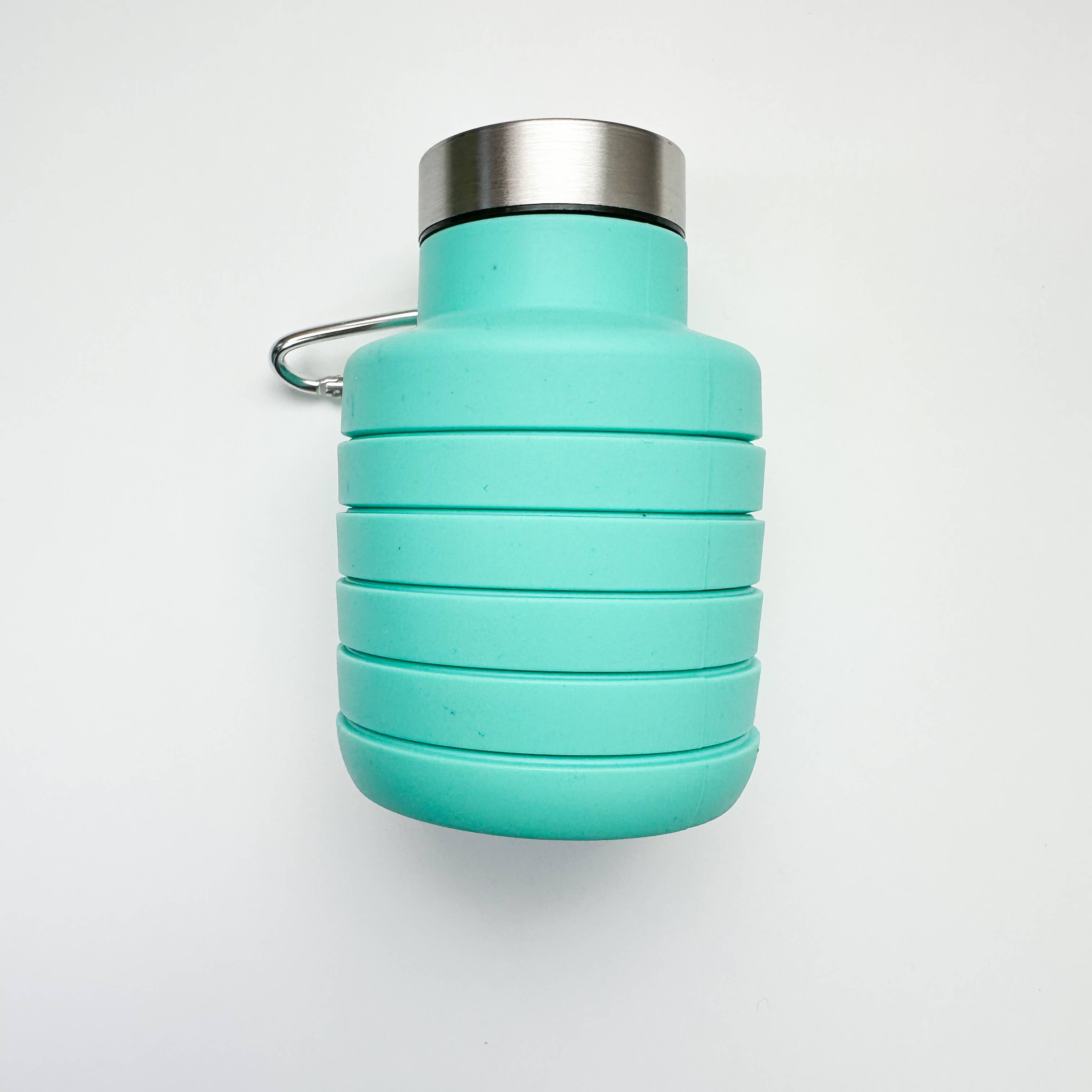 Collapsible Silicone Bottle - Teal