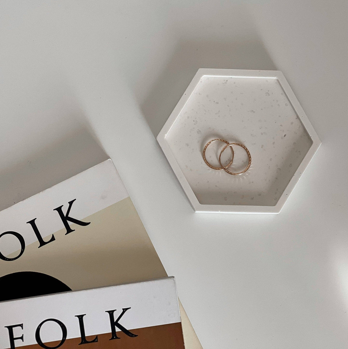 Hexagon Trinket Tray | Cream