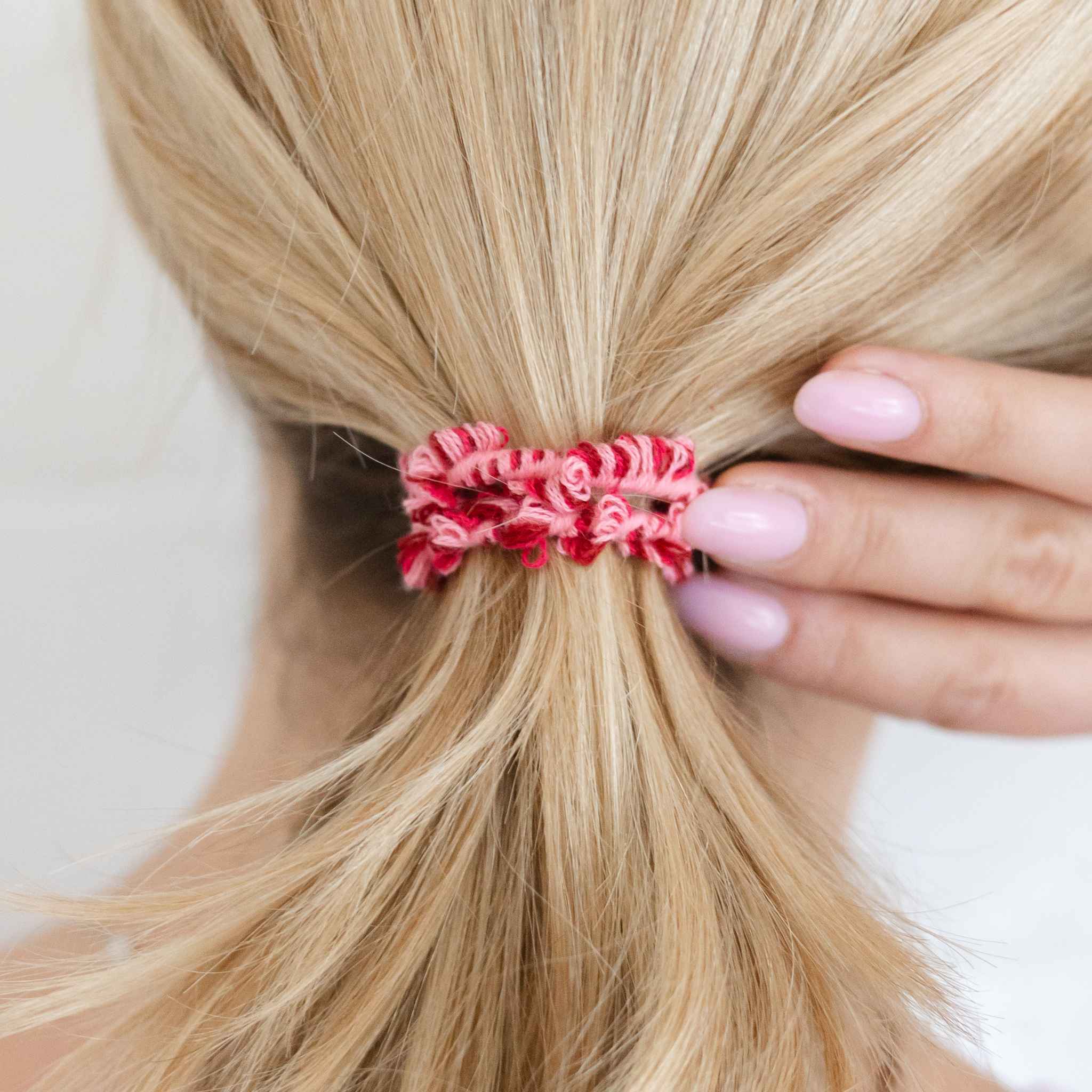 Crochet Hair Ties Hot Jam Pink