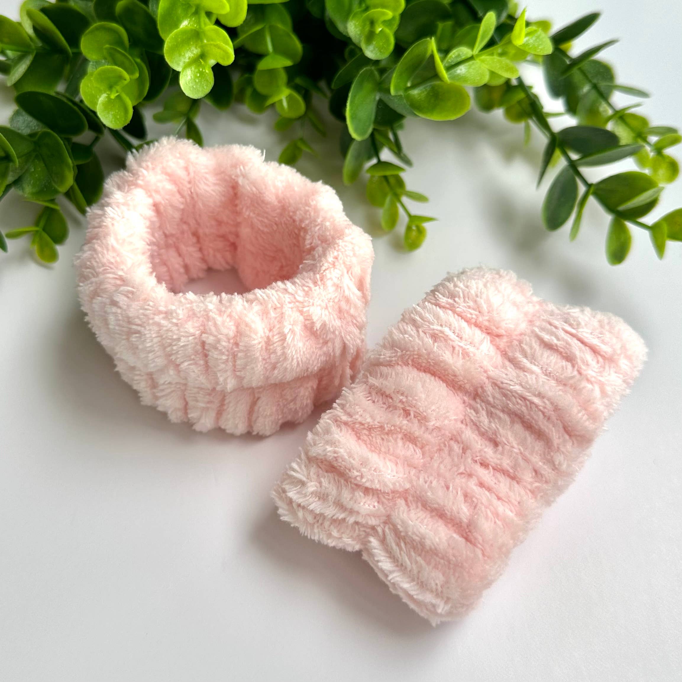 Spa Towel Wrist Set Light Pink