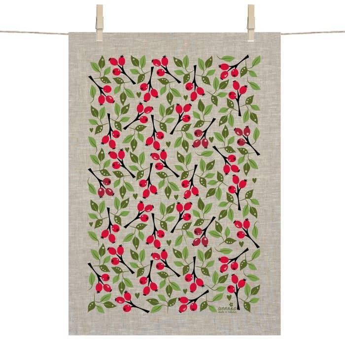 Linen Tea Towel Rose Hip | 100% Linen