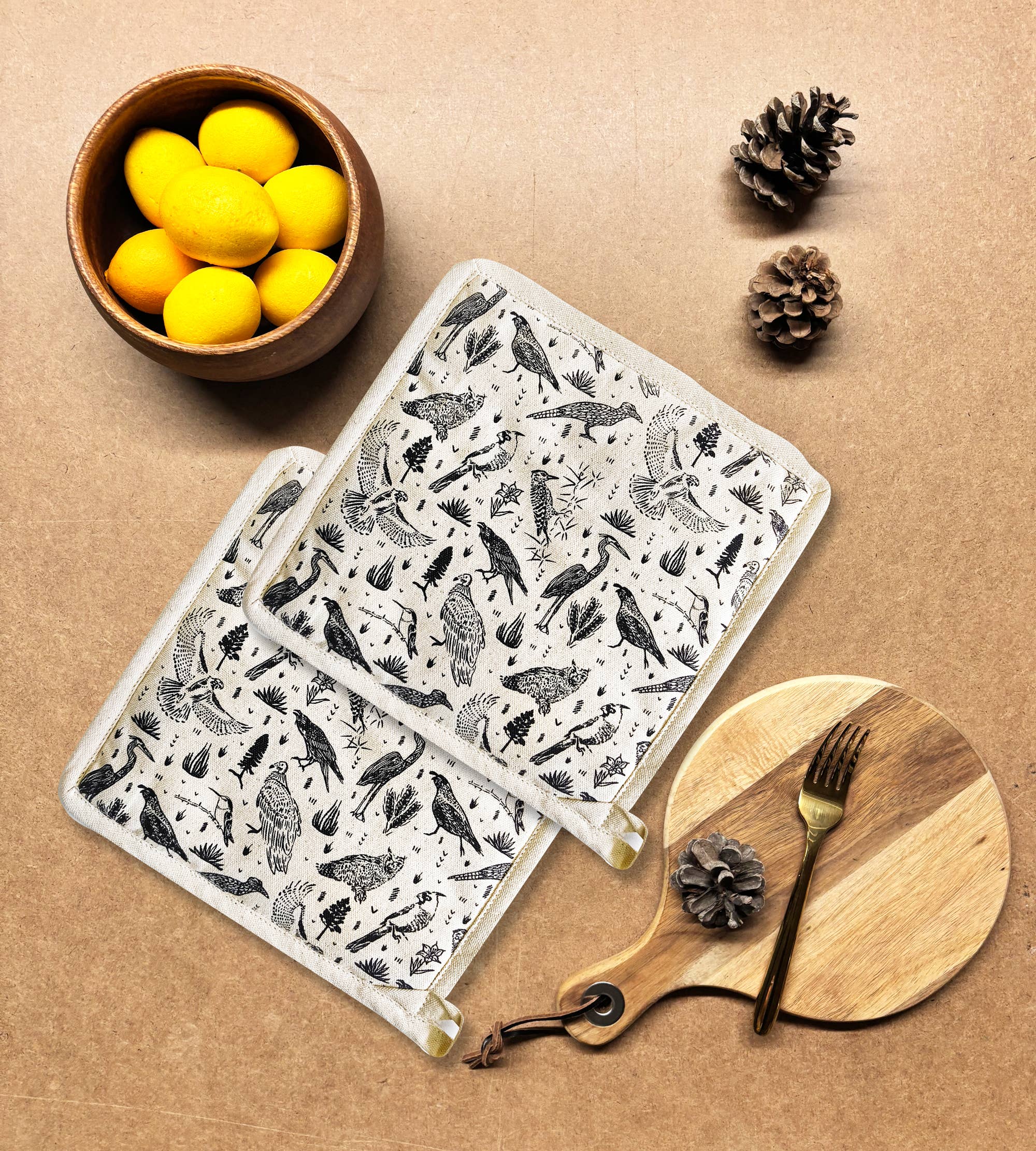 Pot Holder Set - Birds of Prey
