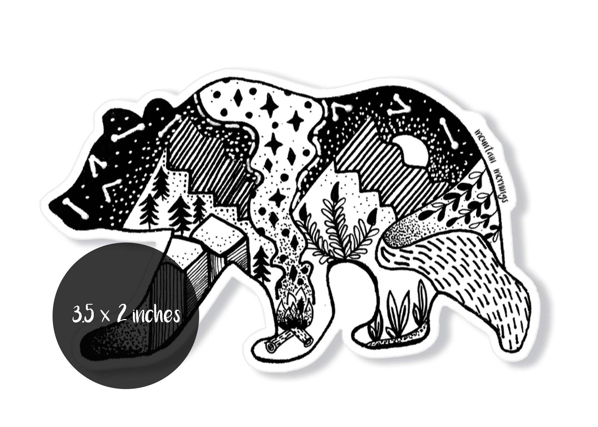 Roaming Bear Art Sticker