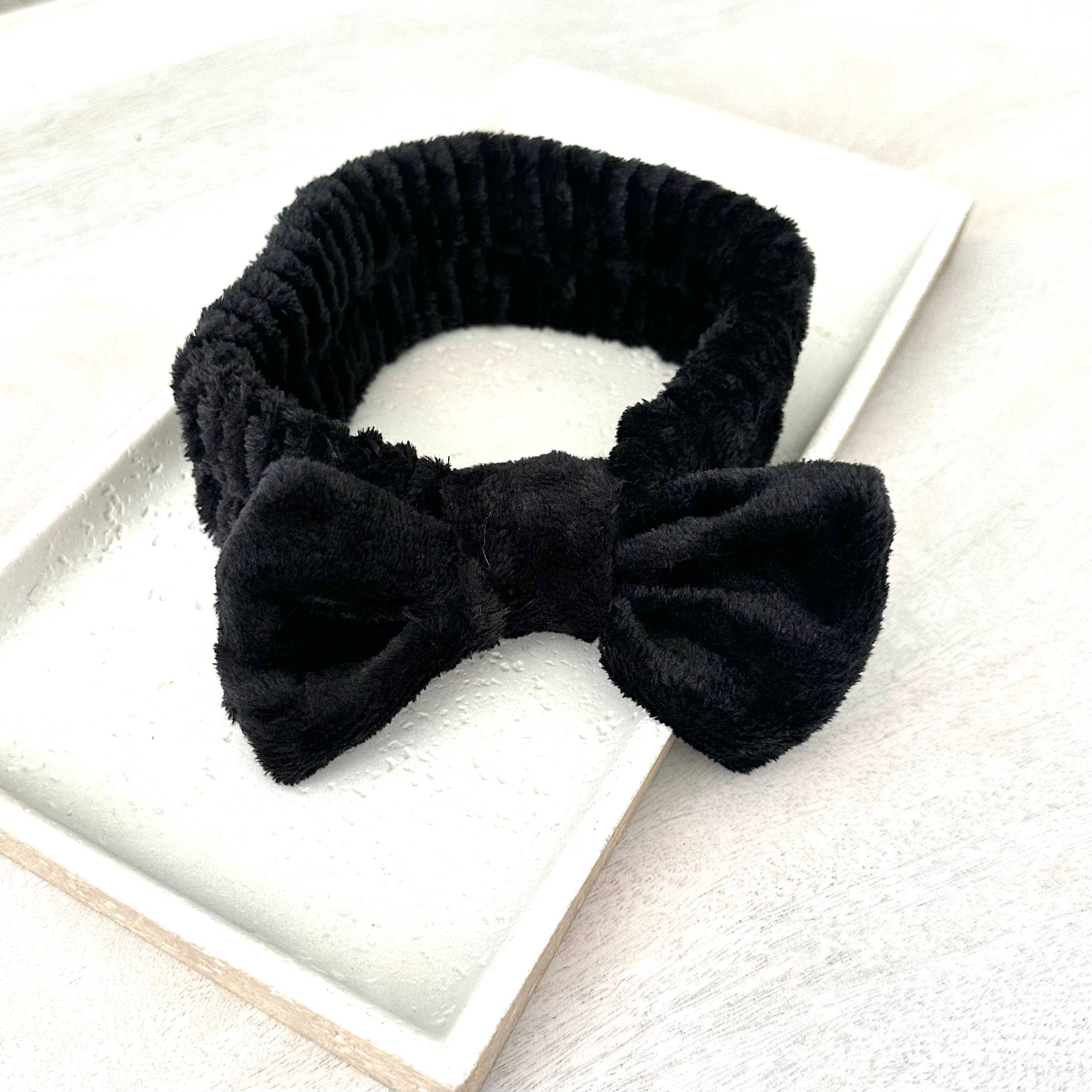 Spa Bow Headband Black