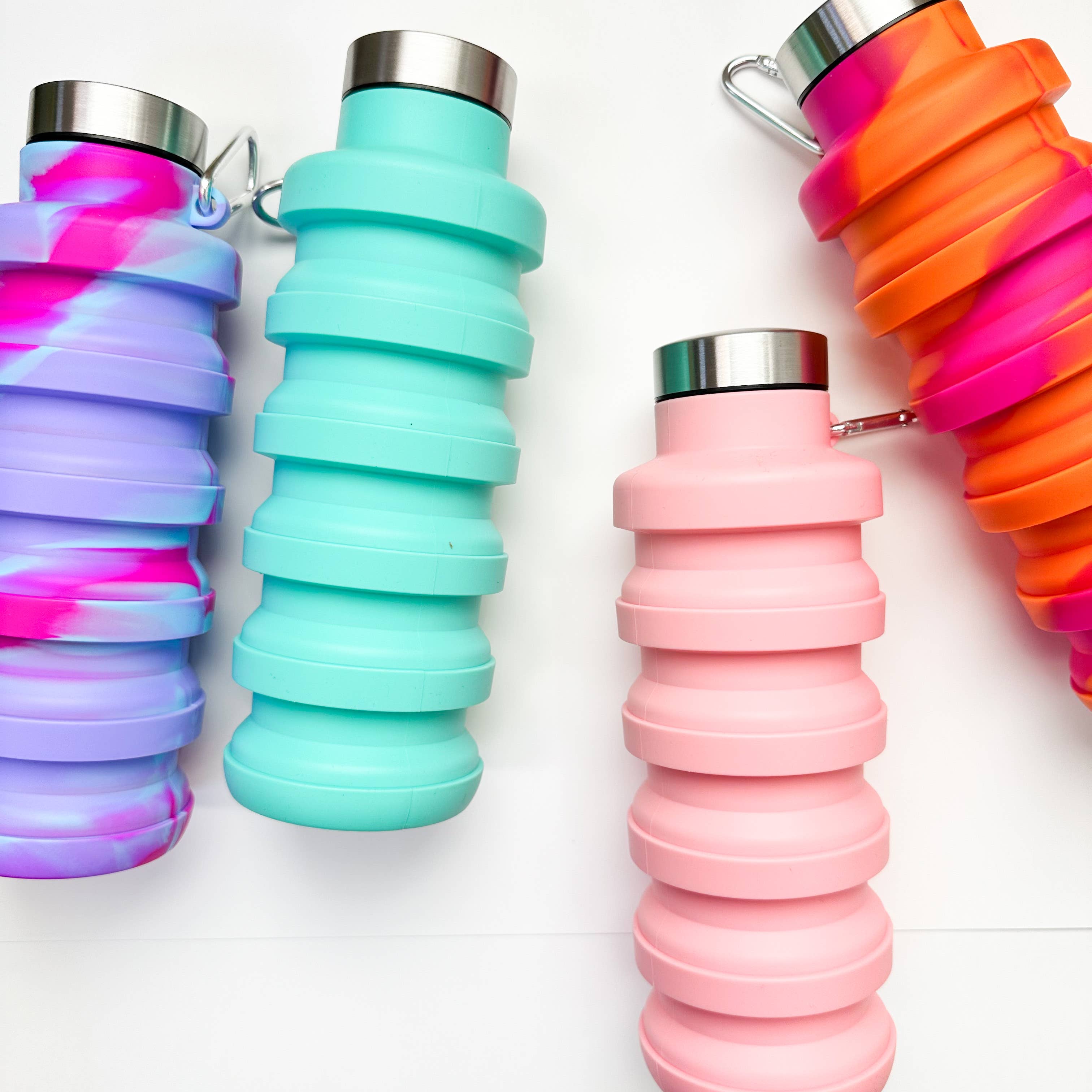 Collapsible Silicone Bottle - Teal