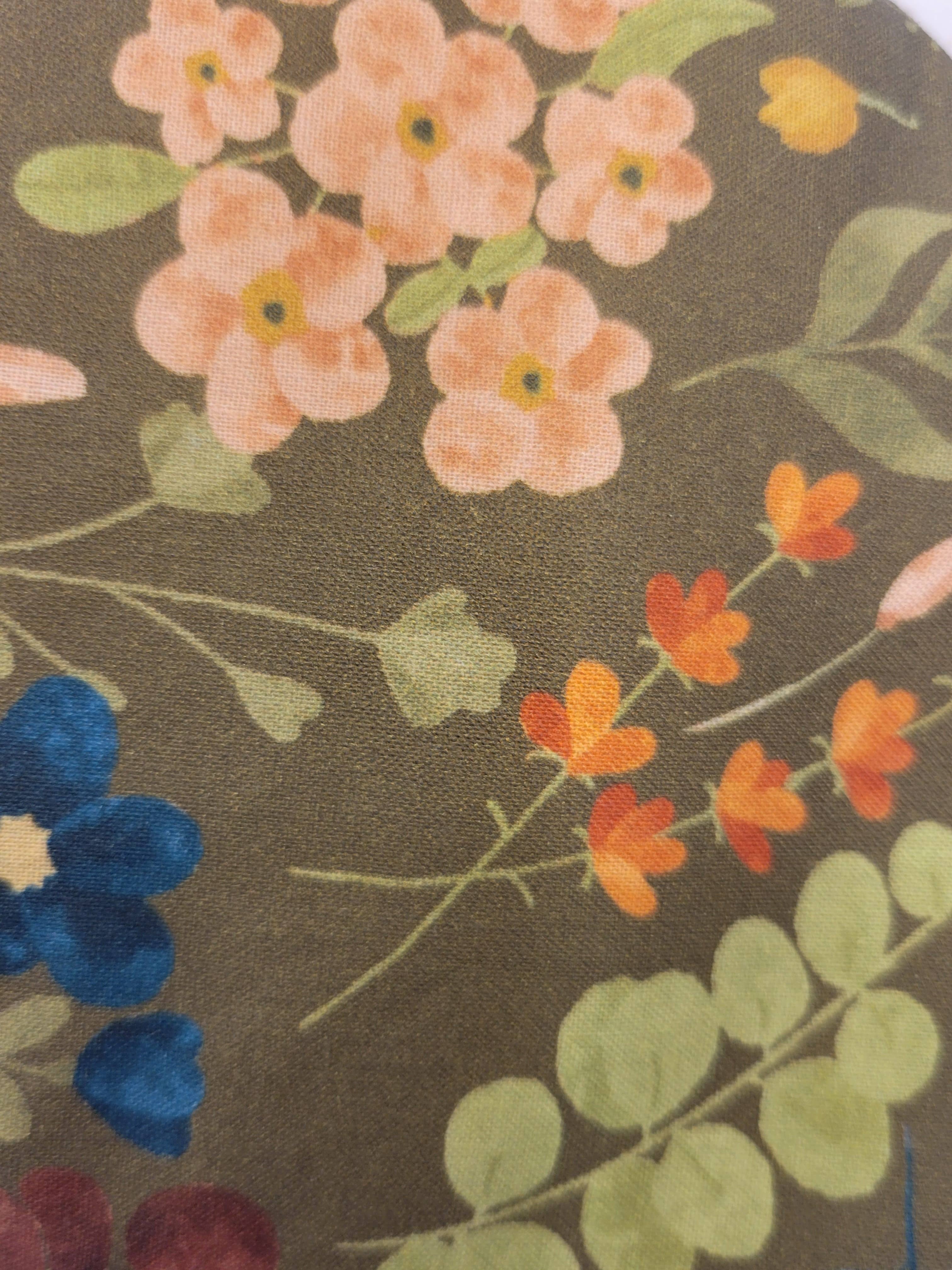 Bean Shaped Heating Pad Floral Earthy