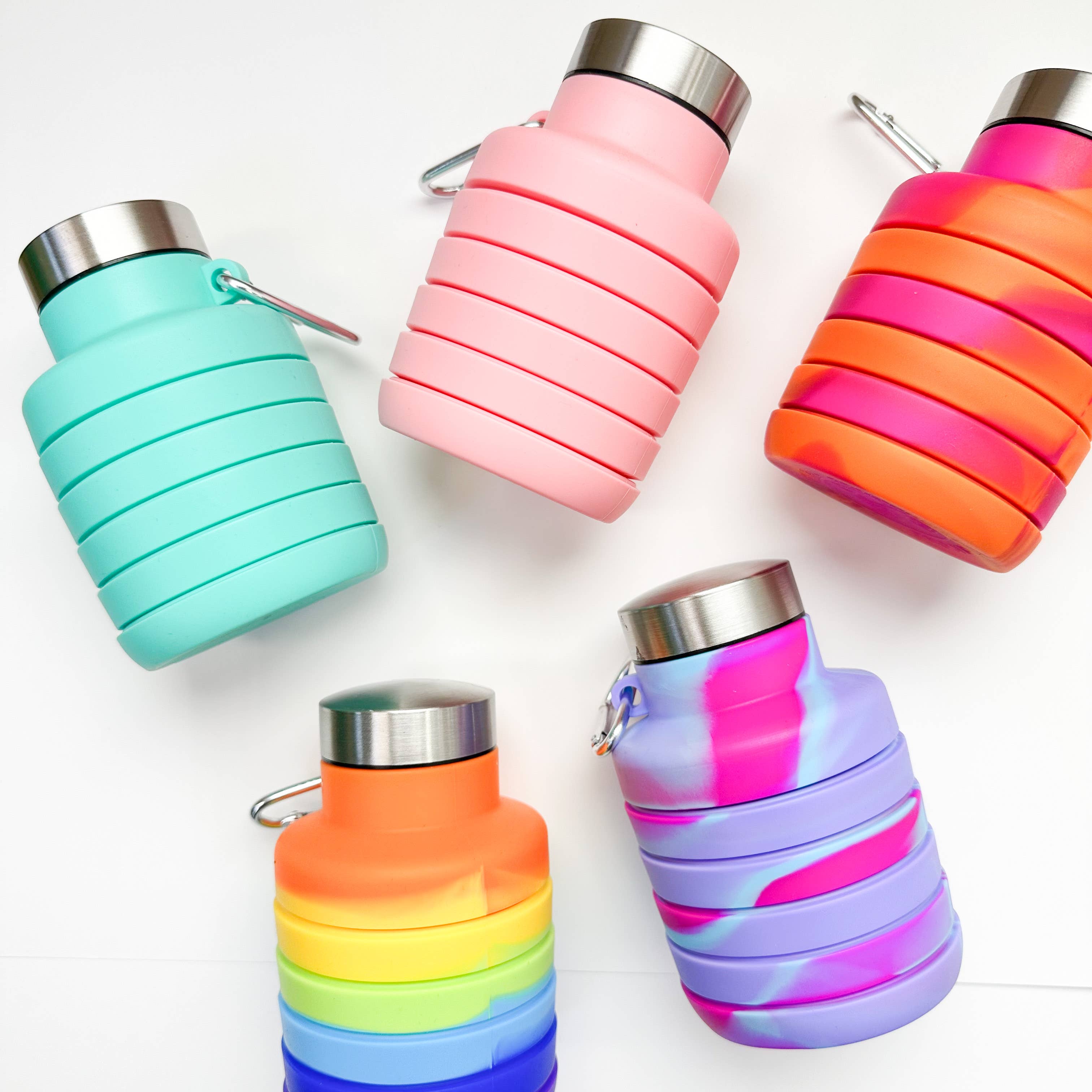 Collapsible Silicone Bottle - Summer Splash