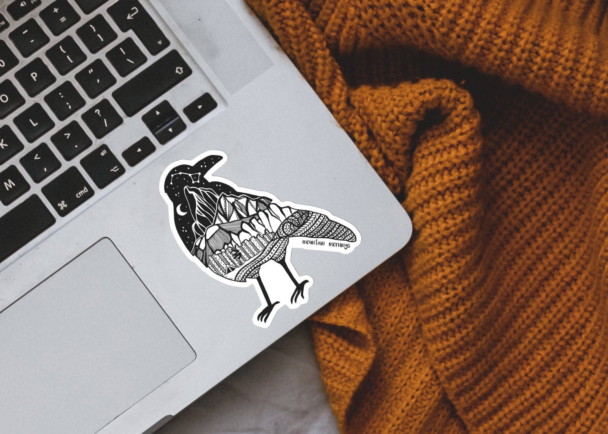 Crow Art Sticker